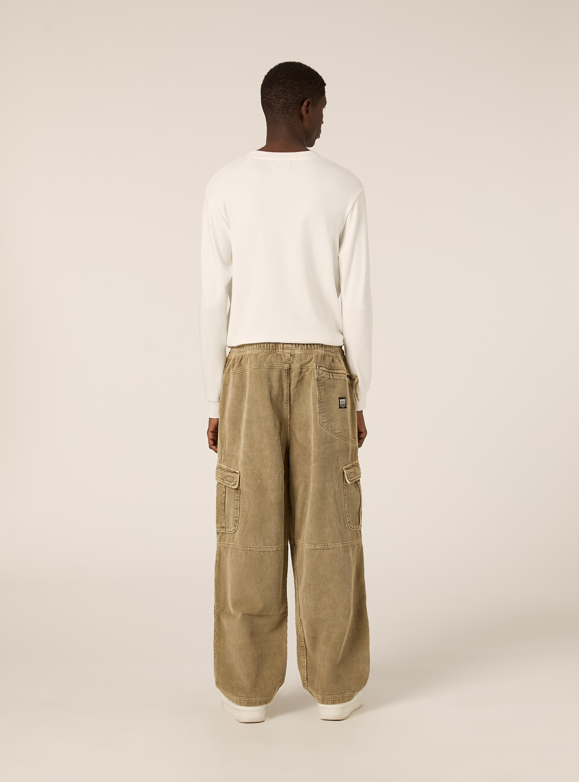 Pantaloni cargo in velluto a coste, BG1 BEIGE DARK