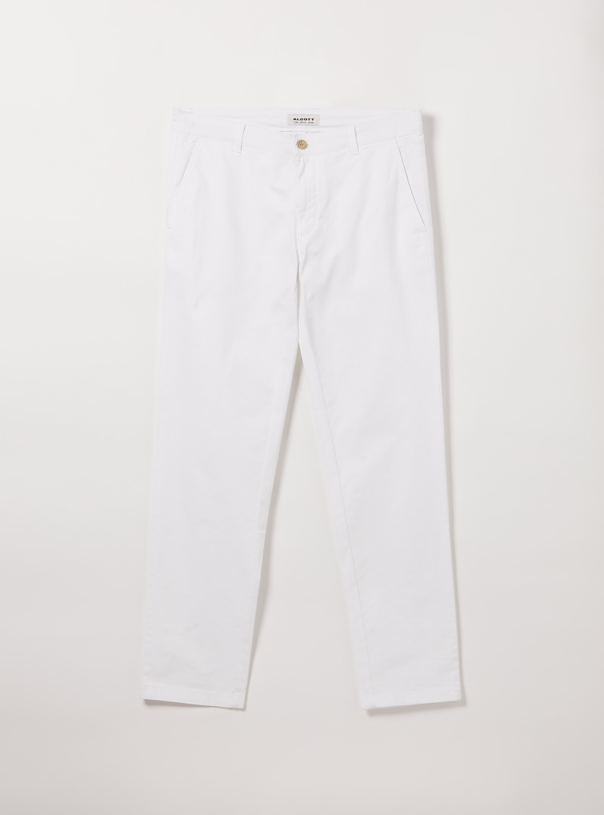 Skinny fit stretch twill chinos, WH1 OFF WHITE