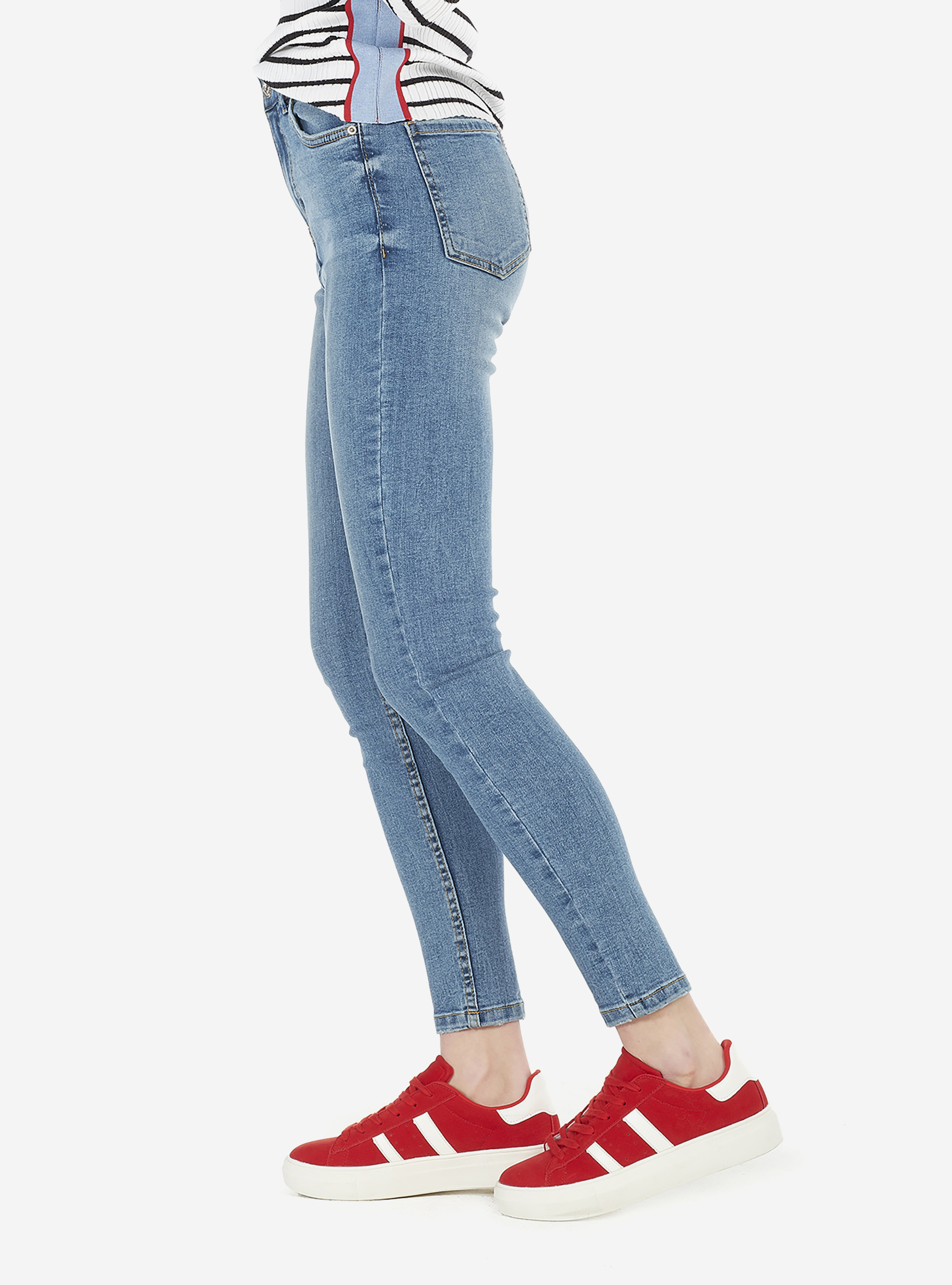 Denim skinny fit high rise, C196 AZZURRE