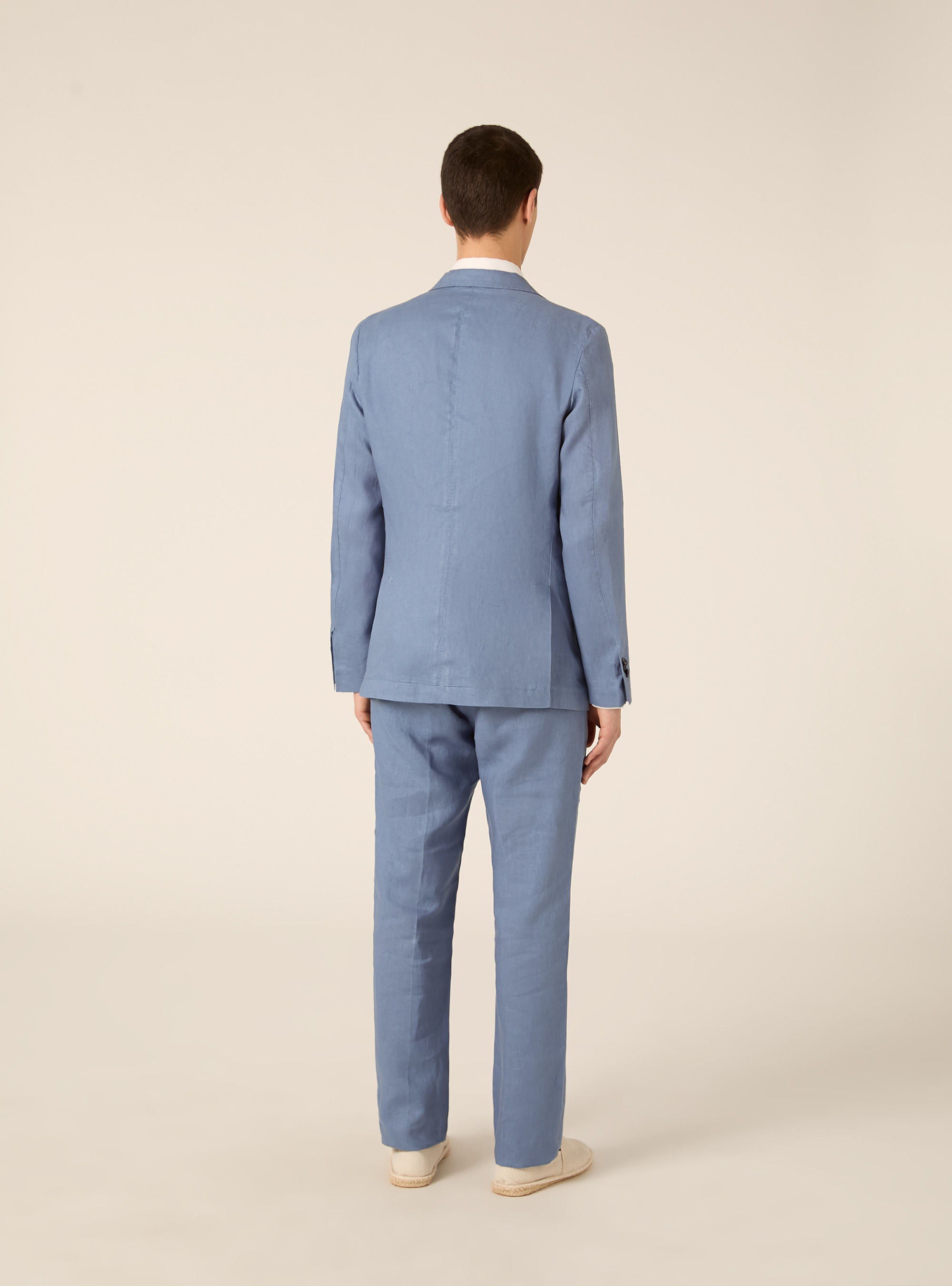 Giacca in lino monopetto, AZ2 AZURE MEDIUM