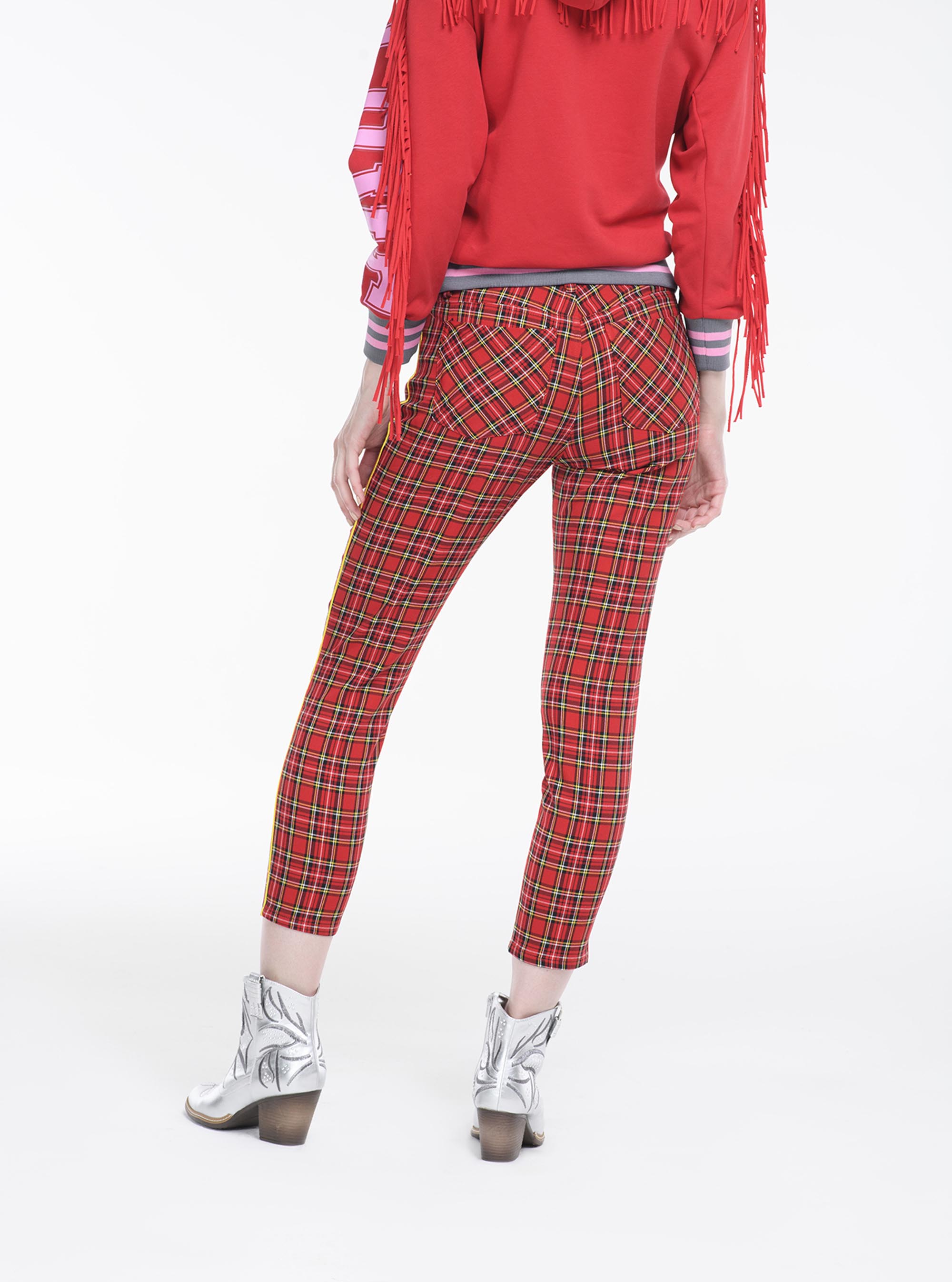 Pantalone fantasia  tartan, RED