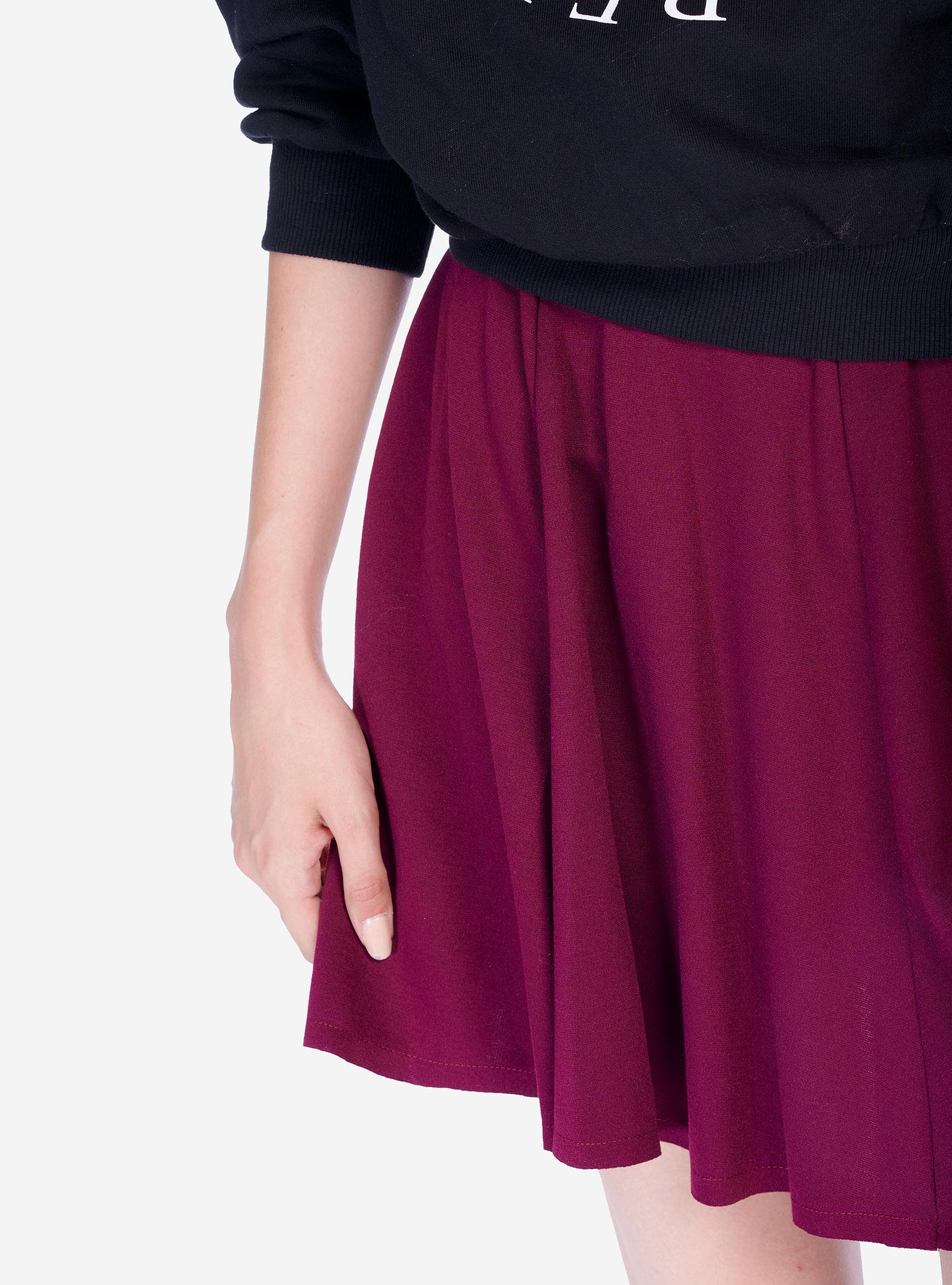 Minigonna elasticizzata, BORDEAUX