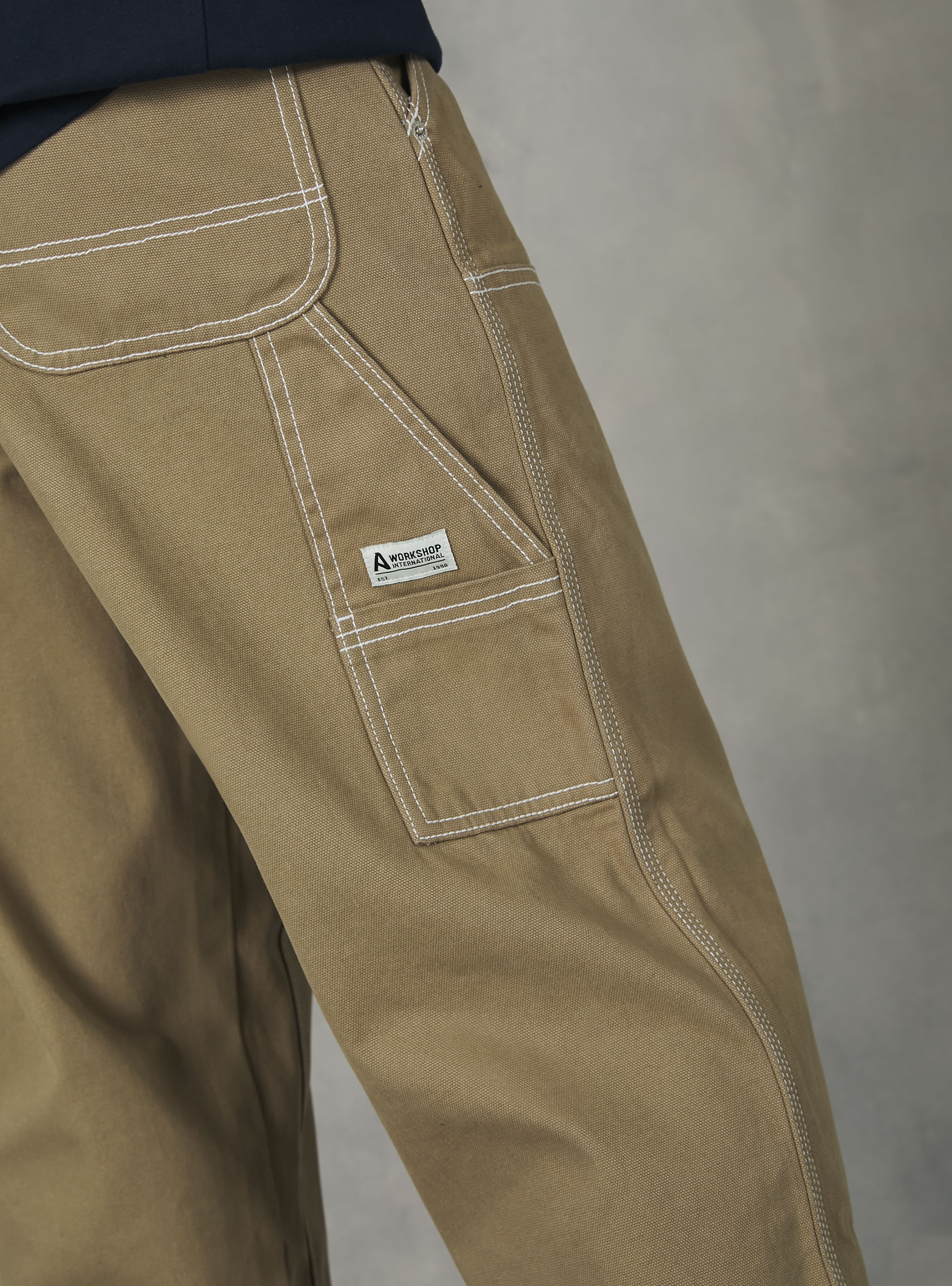 Carpenter canvas trousers, BG1 BEIGE DARK