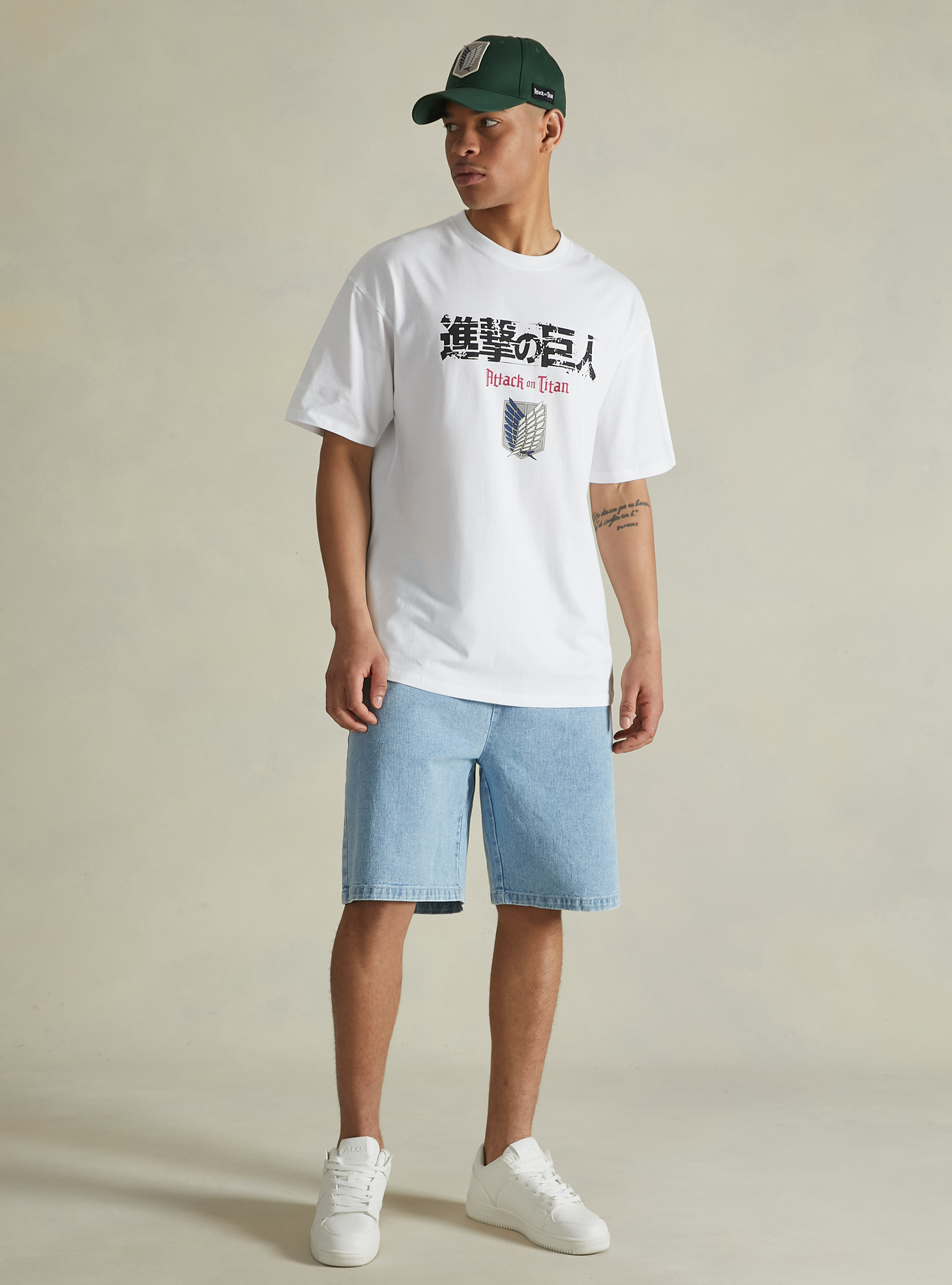 Camiseta Attack on Titan / Alcott, WH3 WHITE