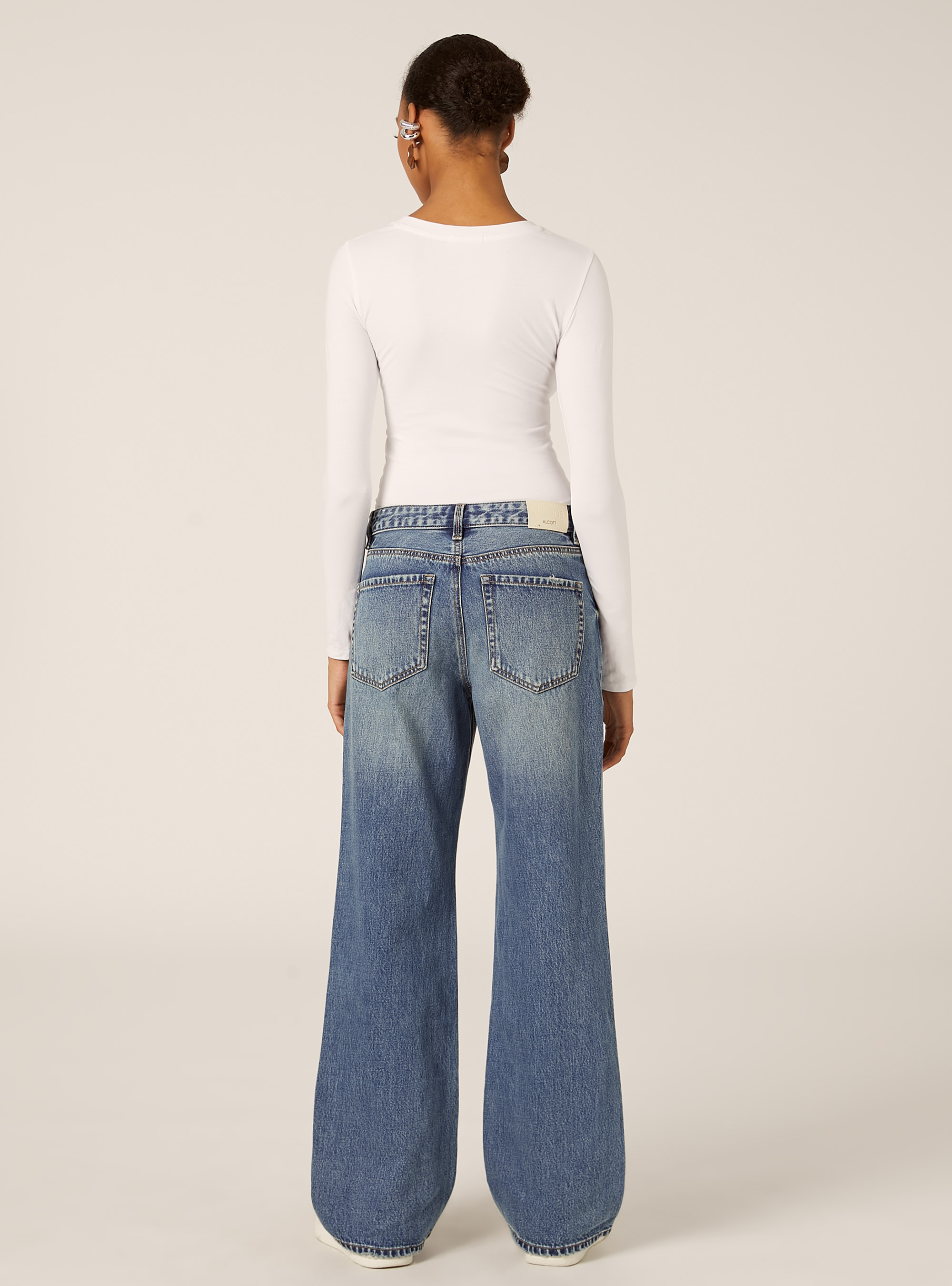 Jeans straight fit, D002 MEDIUM DARK BLUE