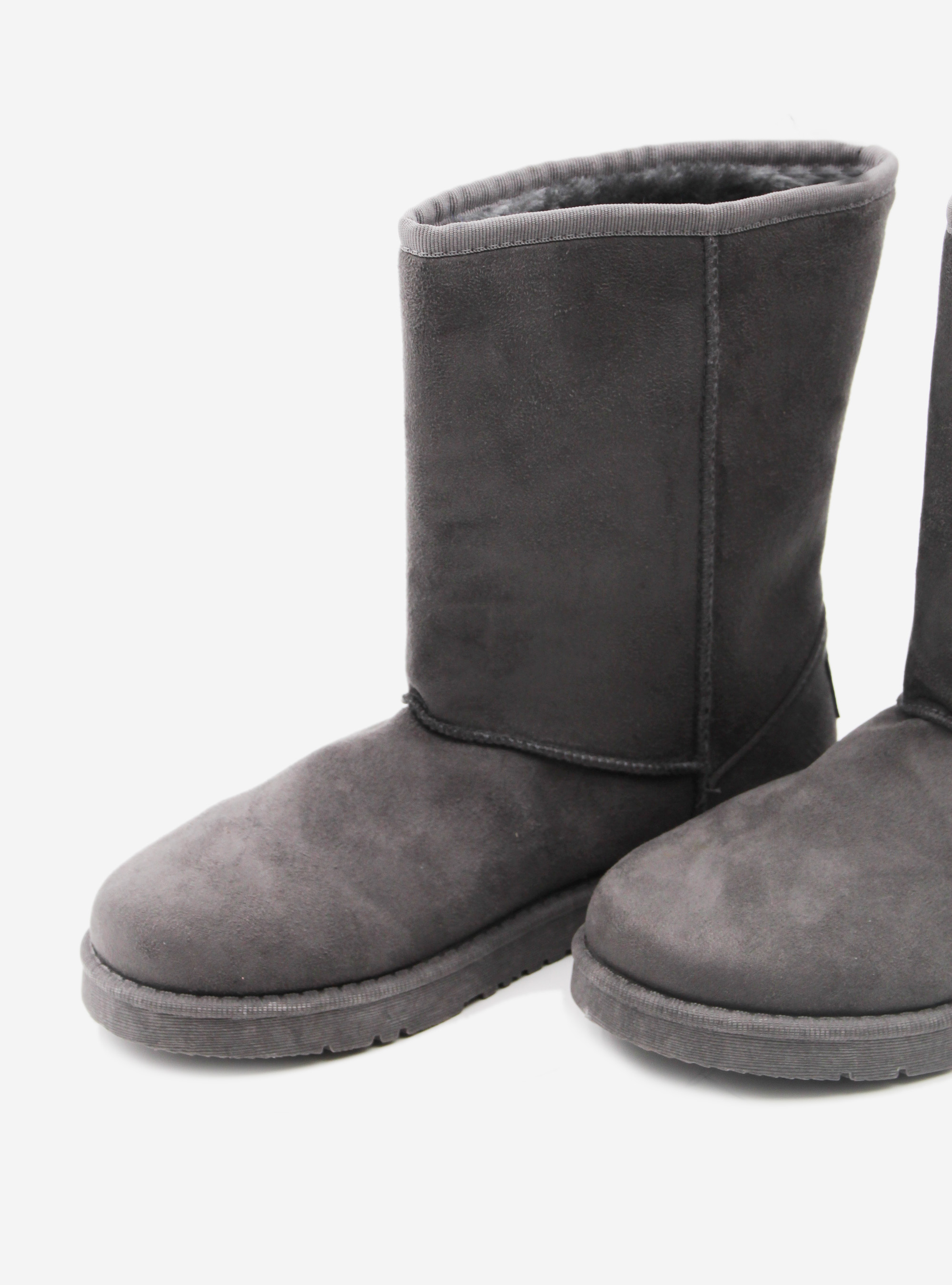 Bottines avec fausse fourrure intérieure, C115 GREY