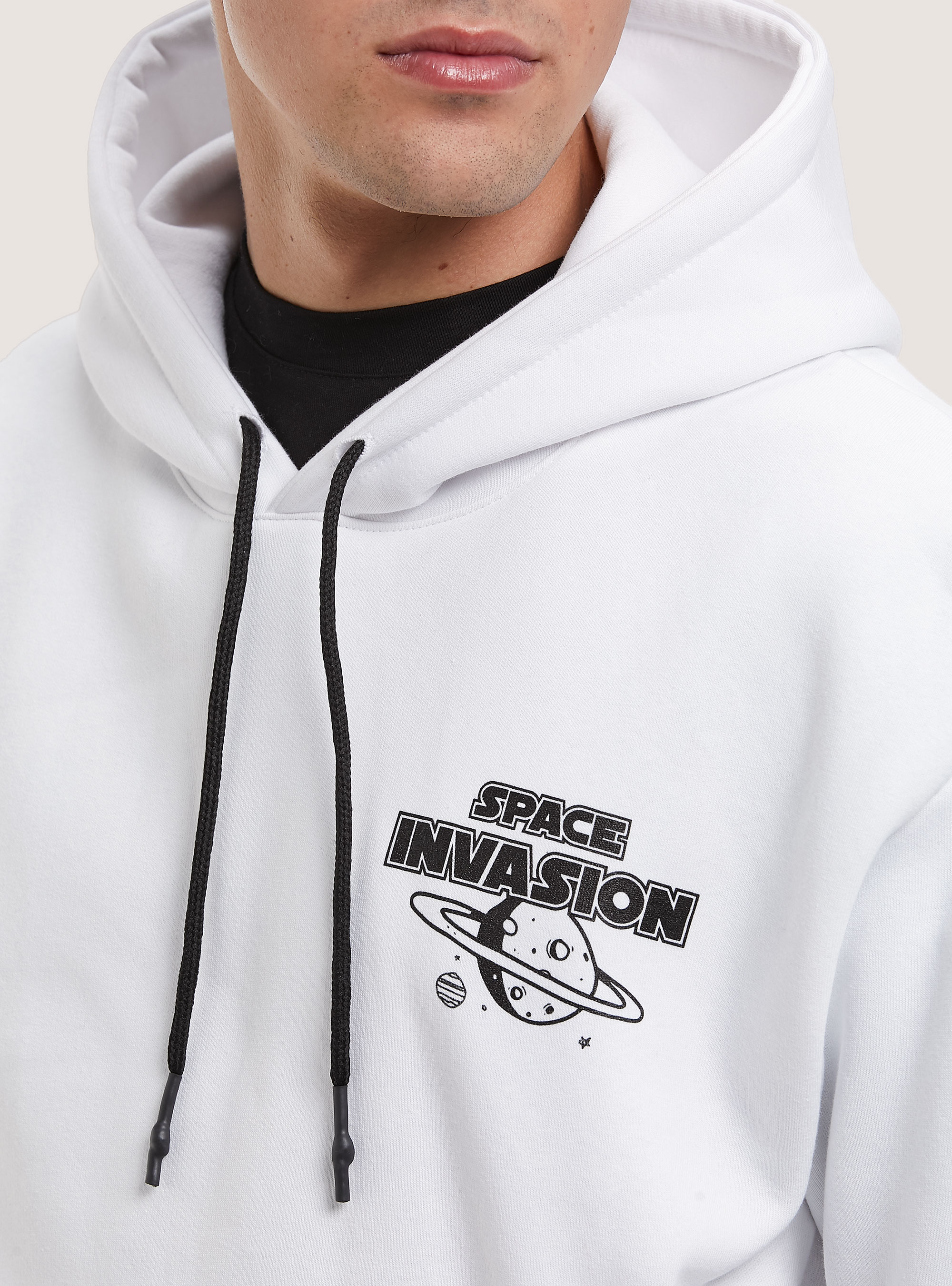 Felpa con cappuccio Smile Collection, WH2 WHITE