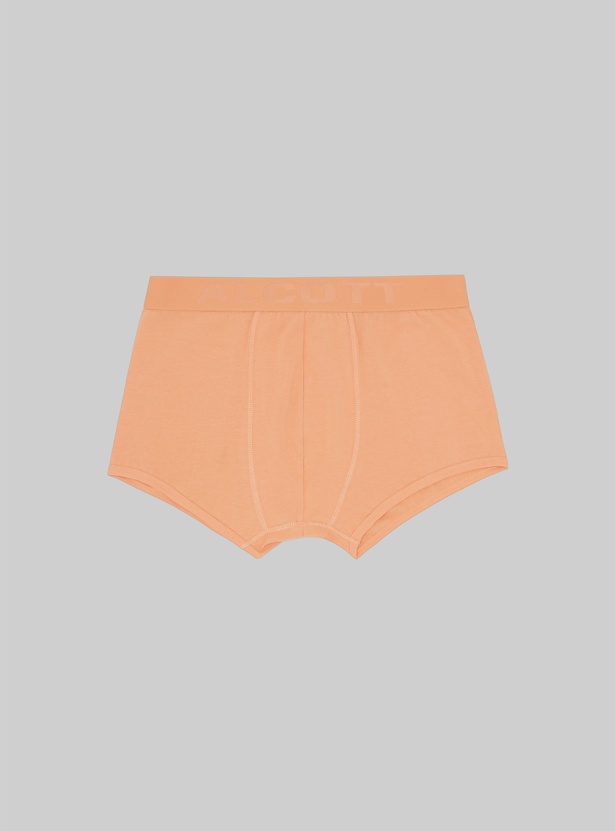 Stretch cotton boxer shorts with logo, OR3 ORANGE LIGHT