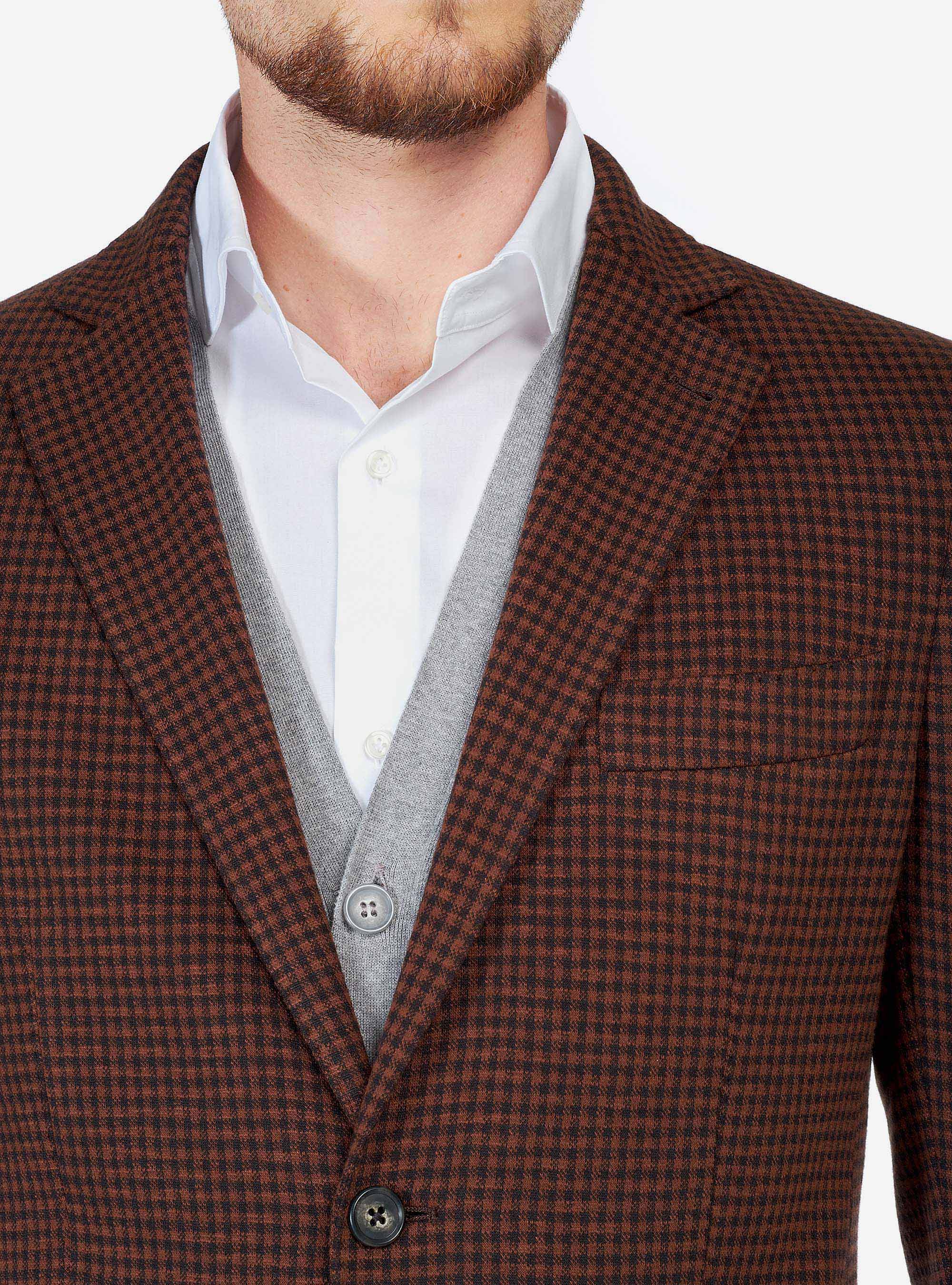 SQUARE COTTON JACKET, BROWN