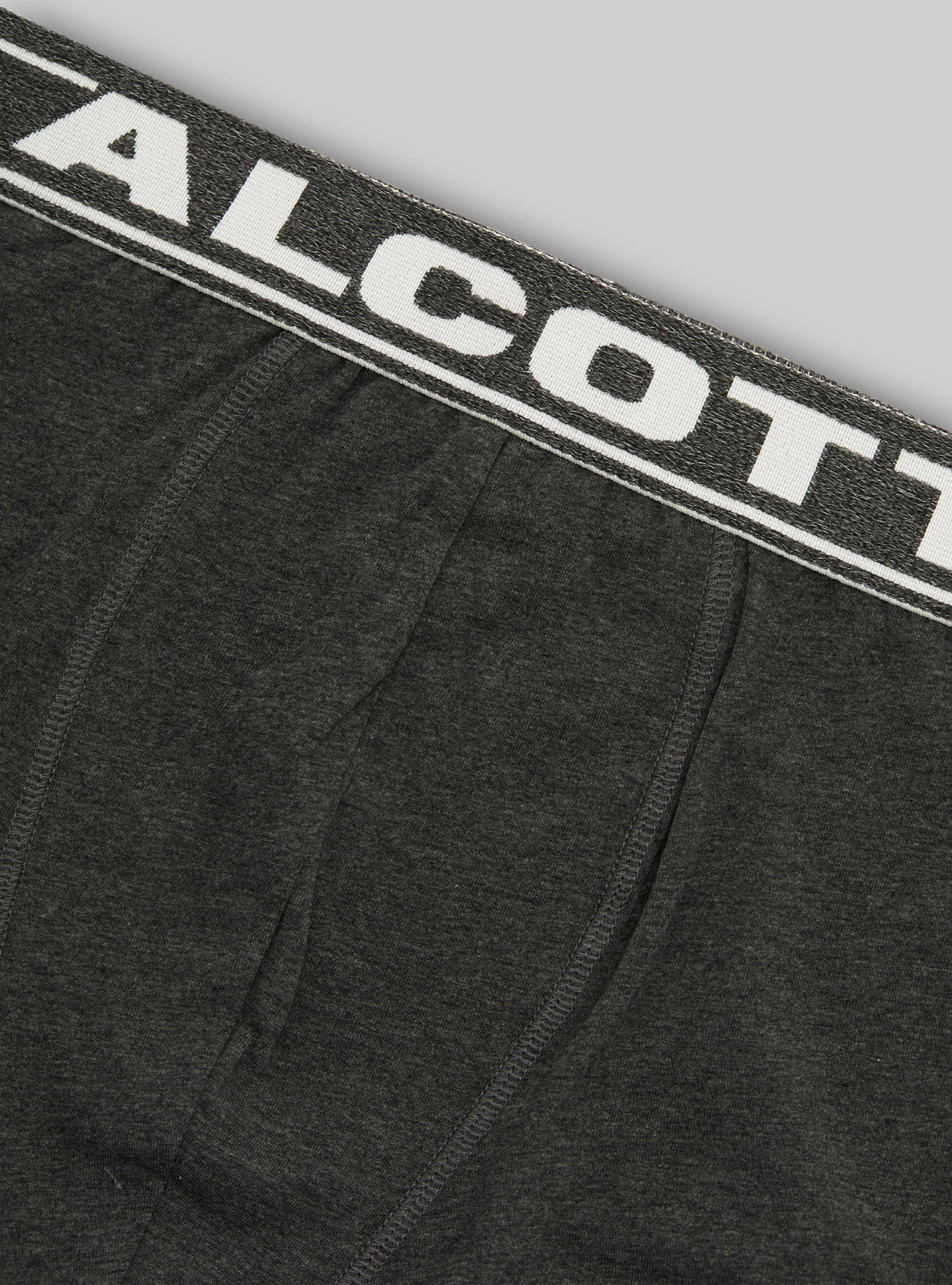Boxershorts aus Stretch-Baumwolle mit Logo, MGY1 GREY MEL DARK