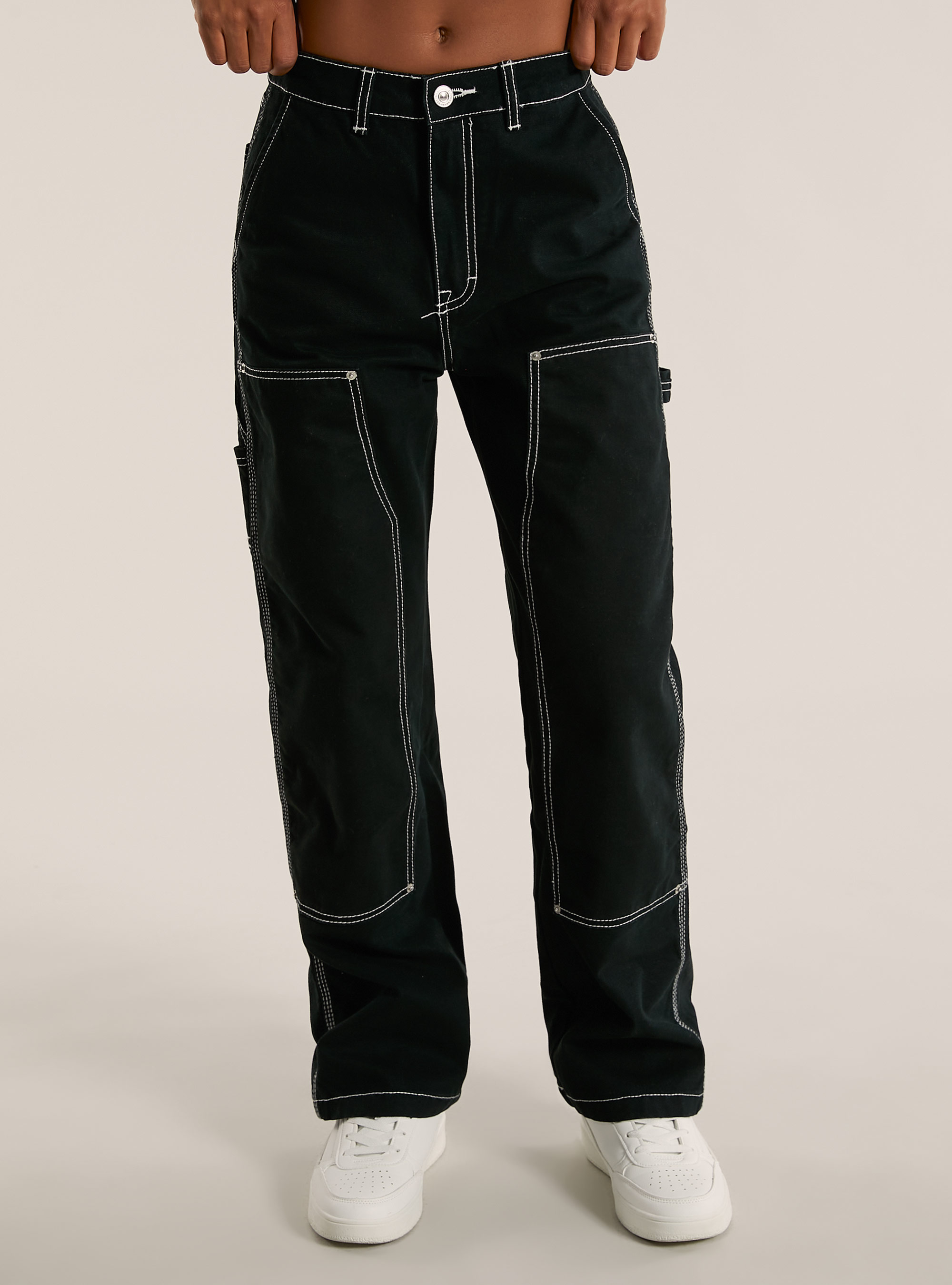 Carpenter canvas trousers, BK1 BLACK