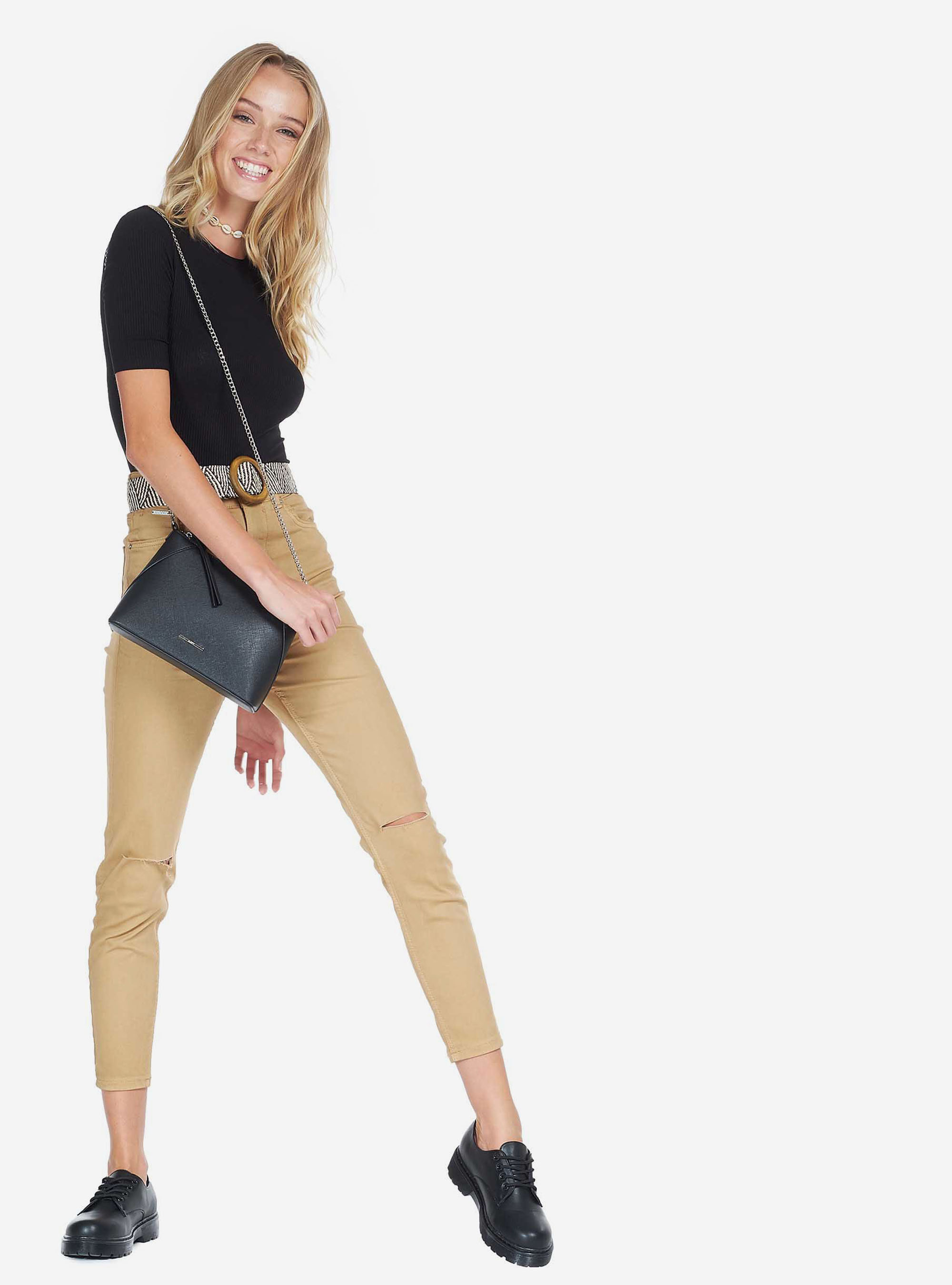 Body con maniche corte, NERO