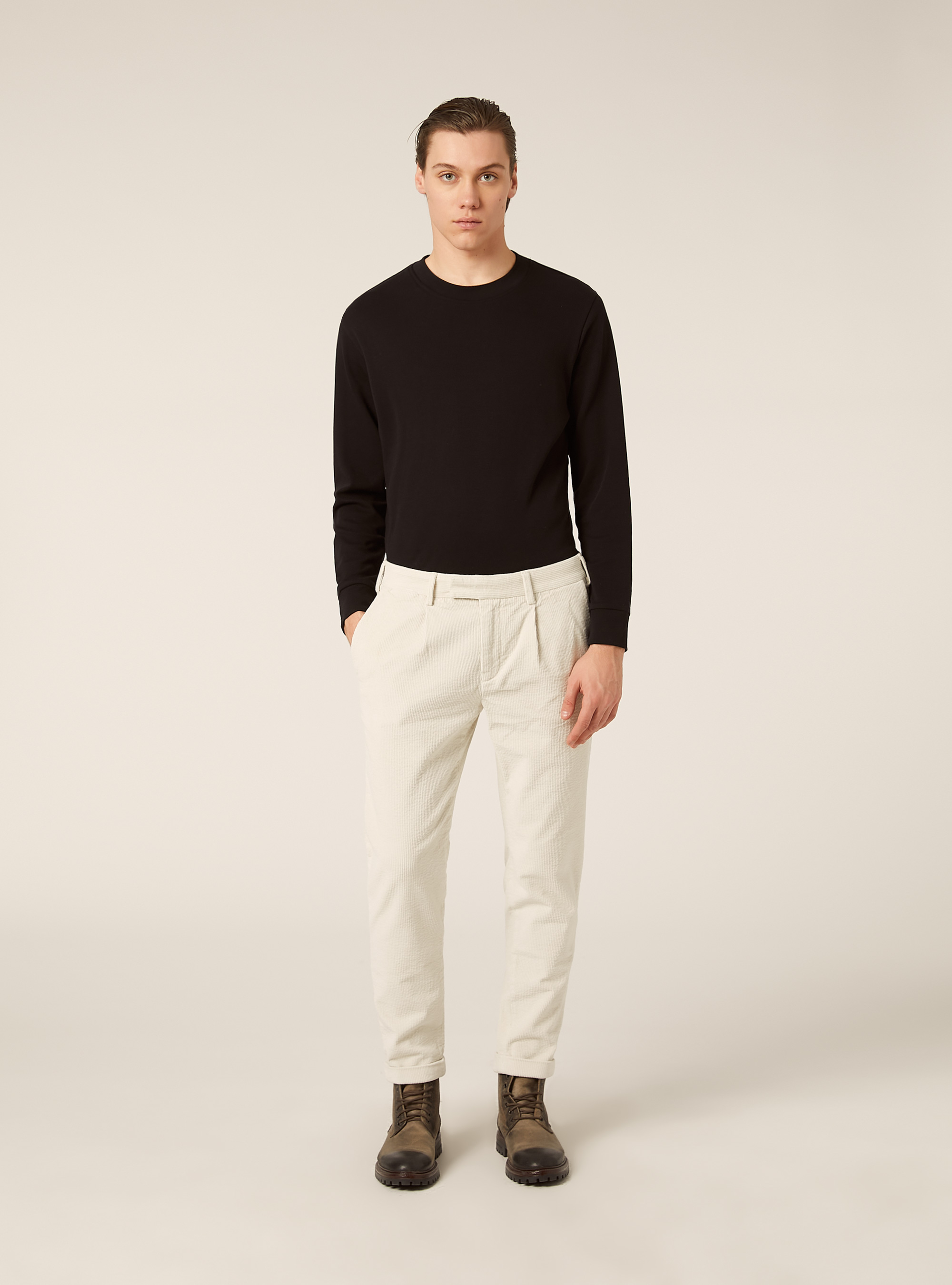 Pantalones chinos de pana, WH1 OFF WHITE