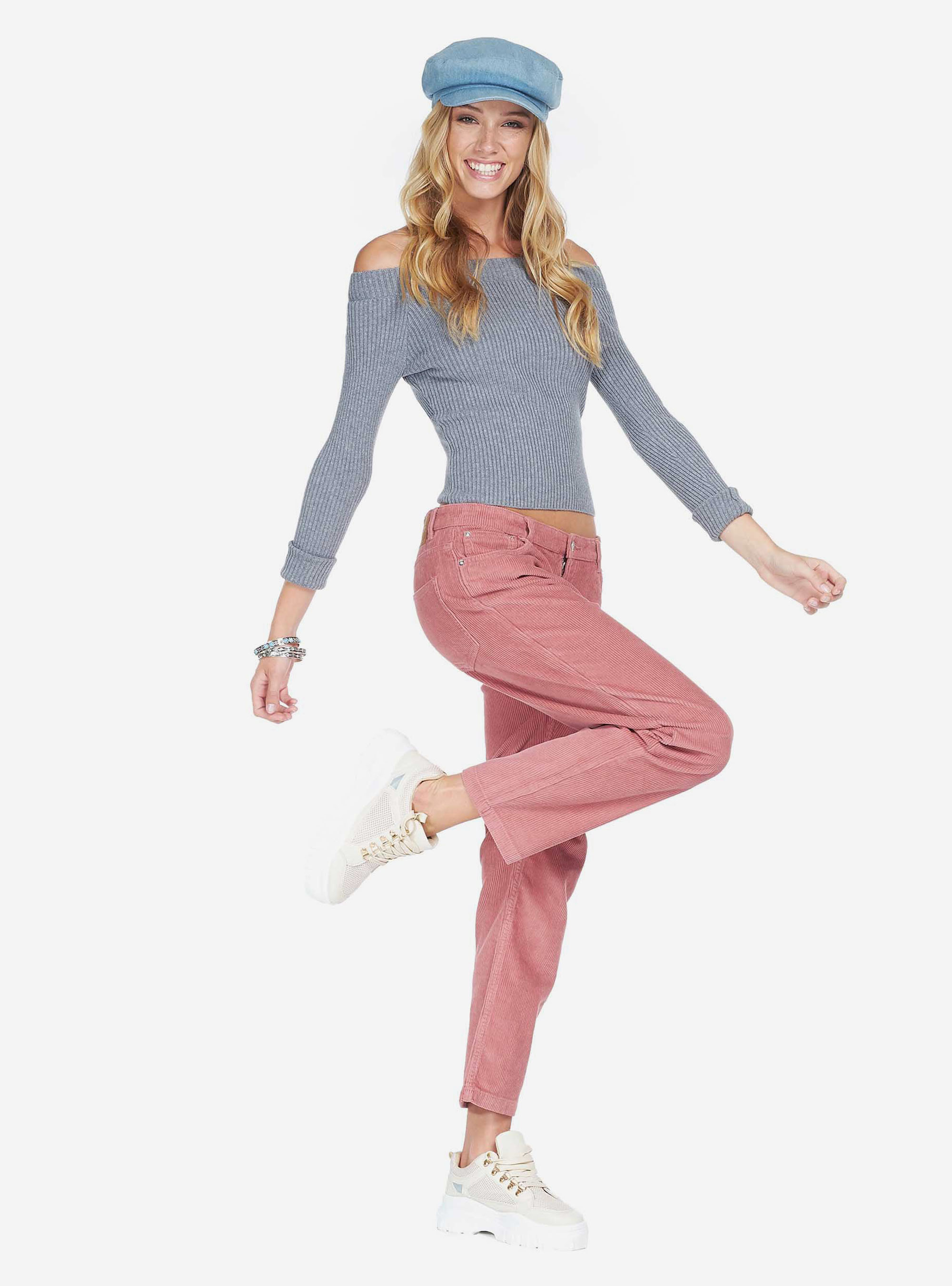 Pull à col carré, C143 LIGHT GREY M