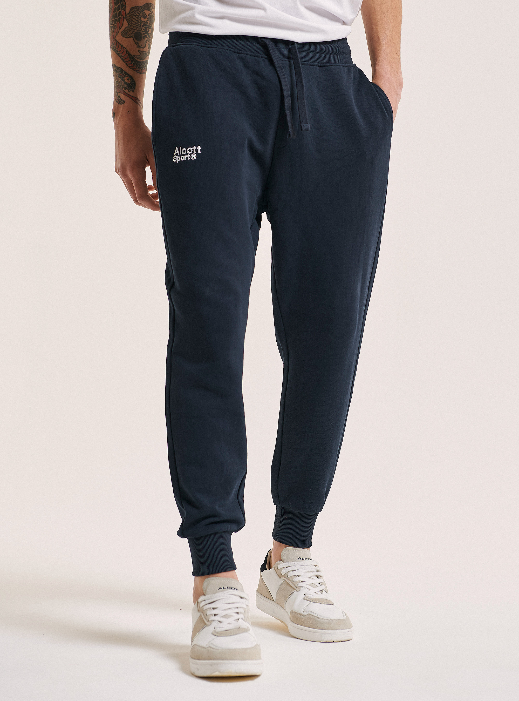 Sweathose mit elastischem Taillenbund und elastischem Bund, C2254 BLUE