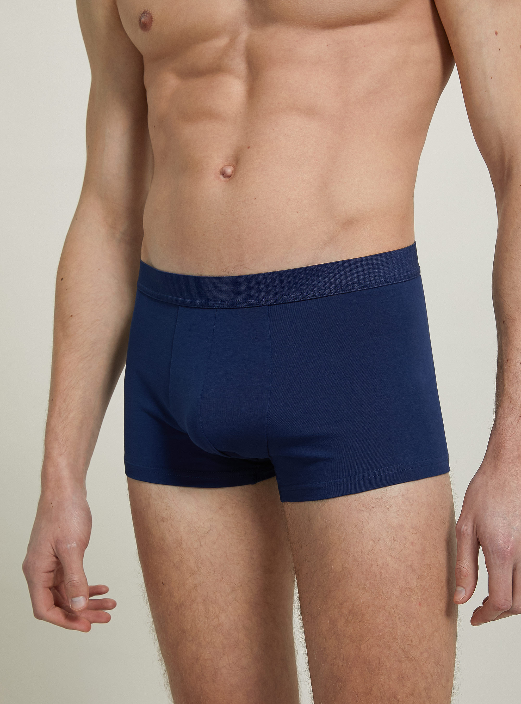 Set of 3 stretch cotton boxer shorts, NA2 NAVY MEDIUM