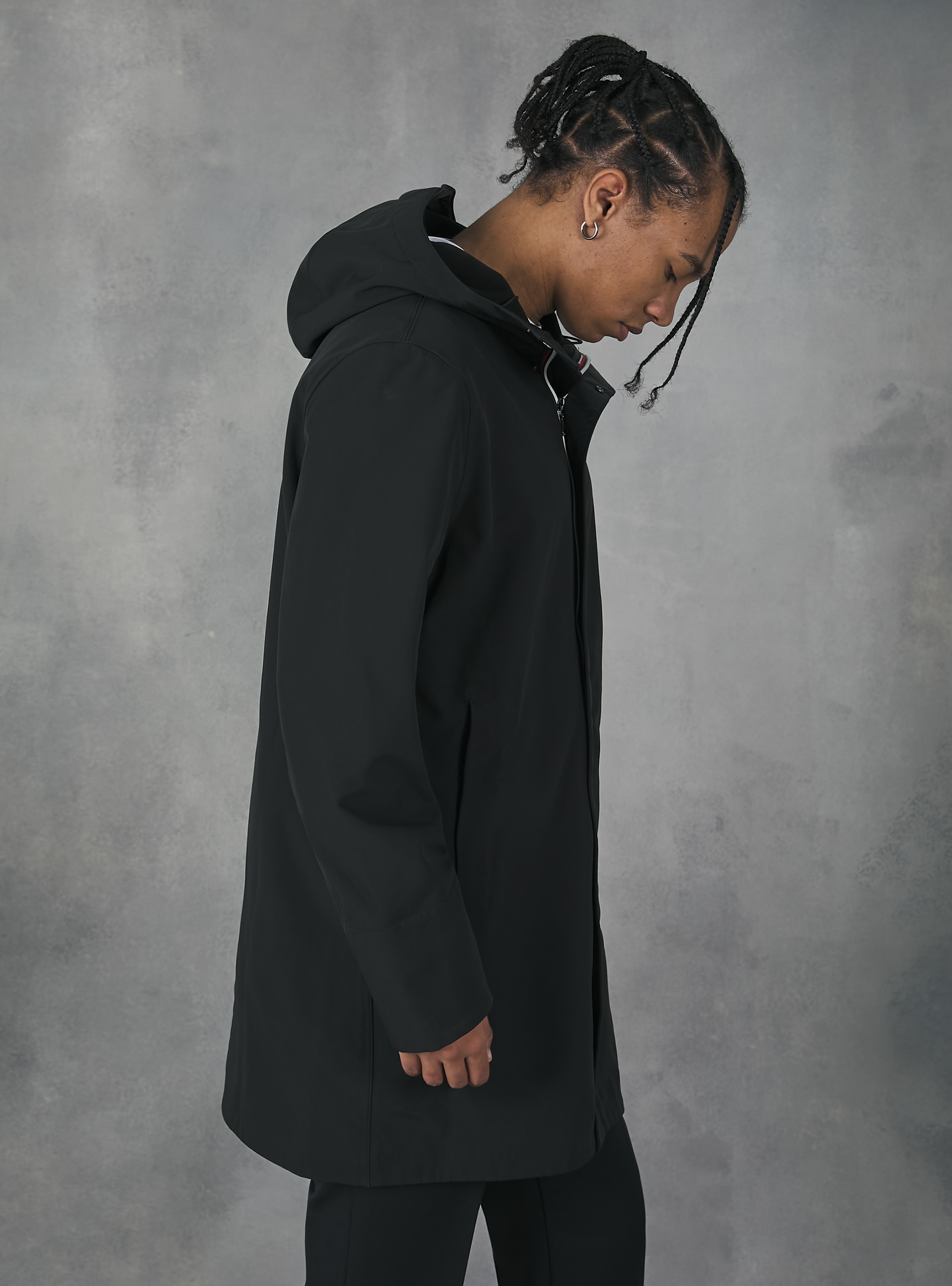 Hooded jacket, BK1 BLACK