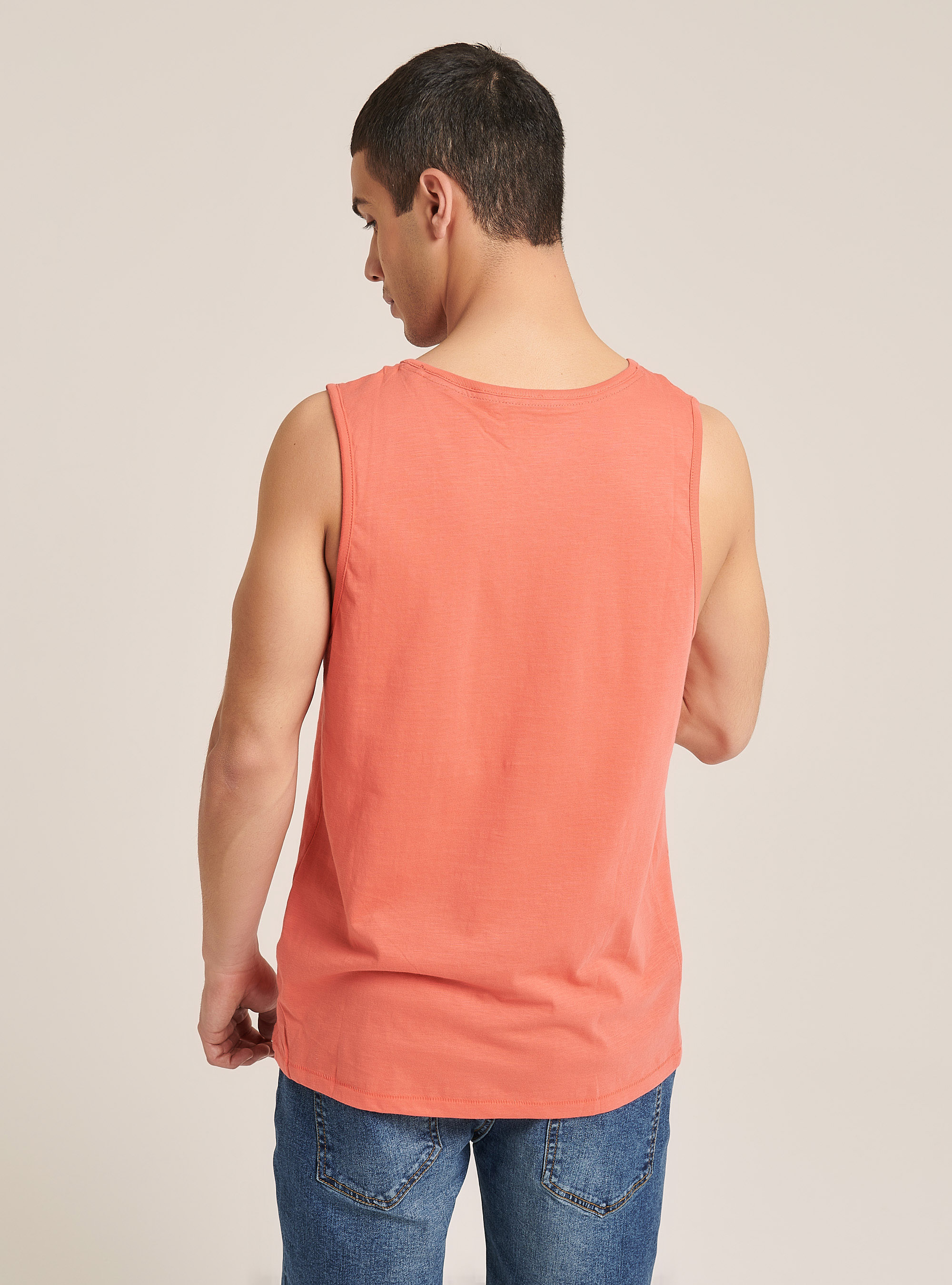 Canotta con stampa city, C0040 CORAL