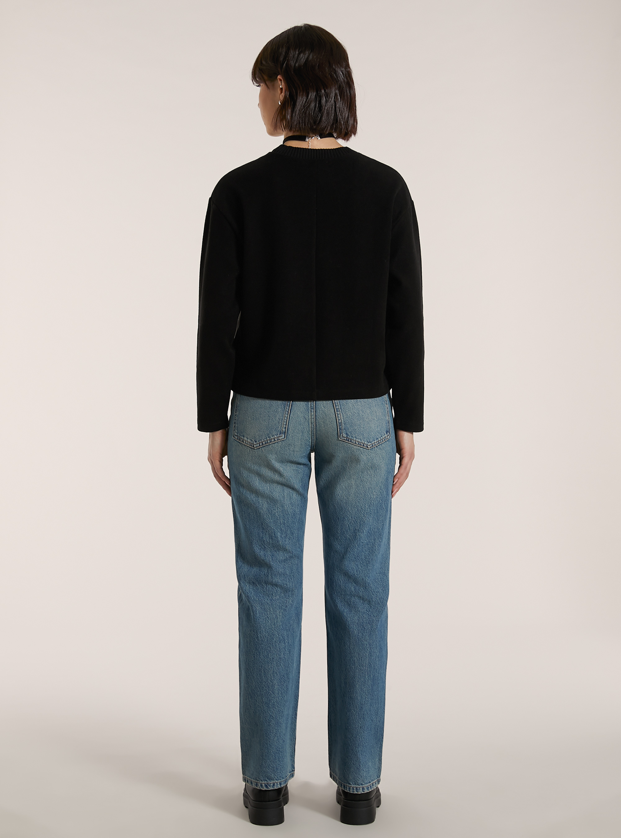 Pullover soft touch, BK1 BLACK