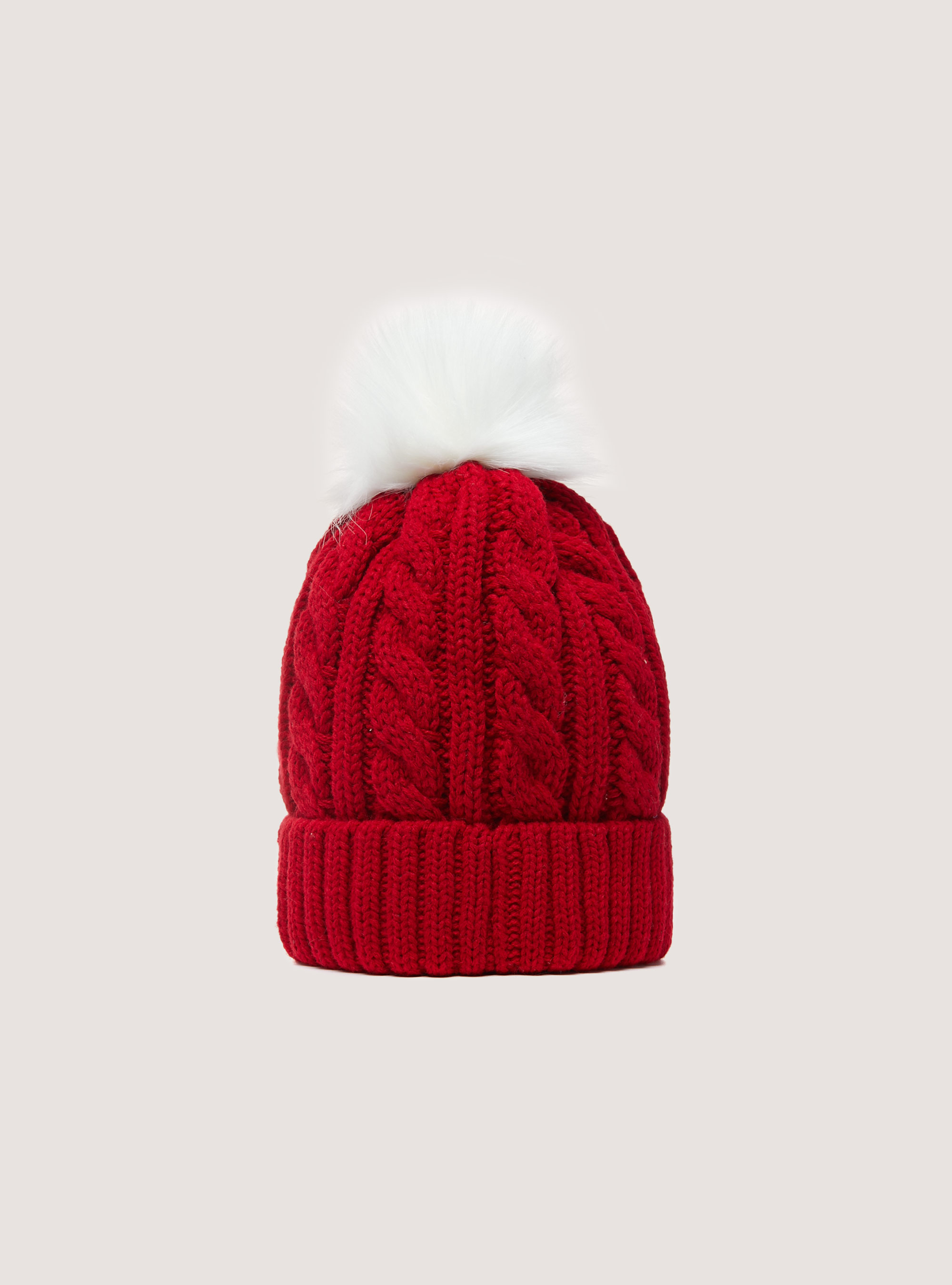 Cappello Christmas Collection con mini pon pon, RD2 RED MEDIUM