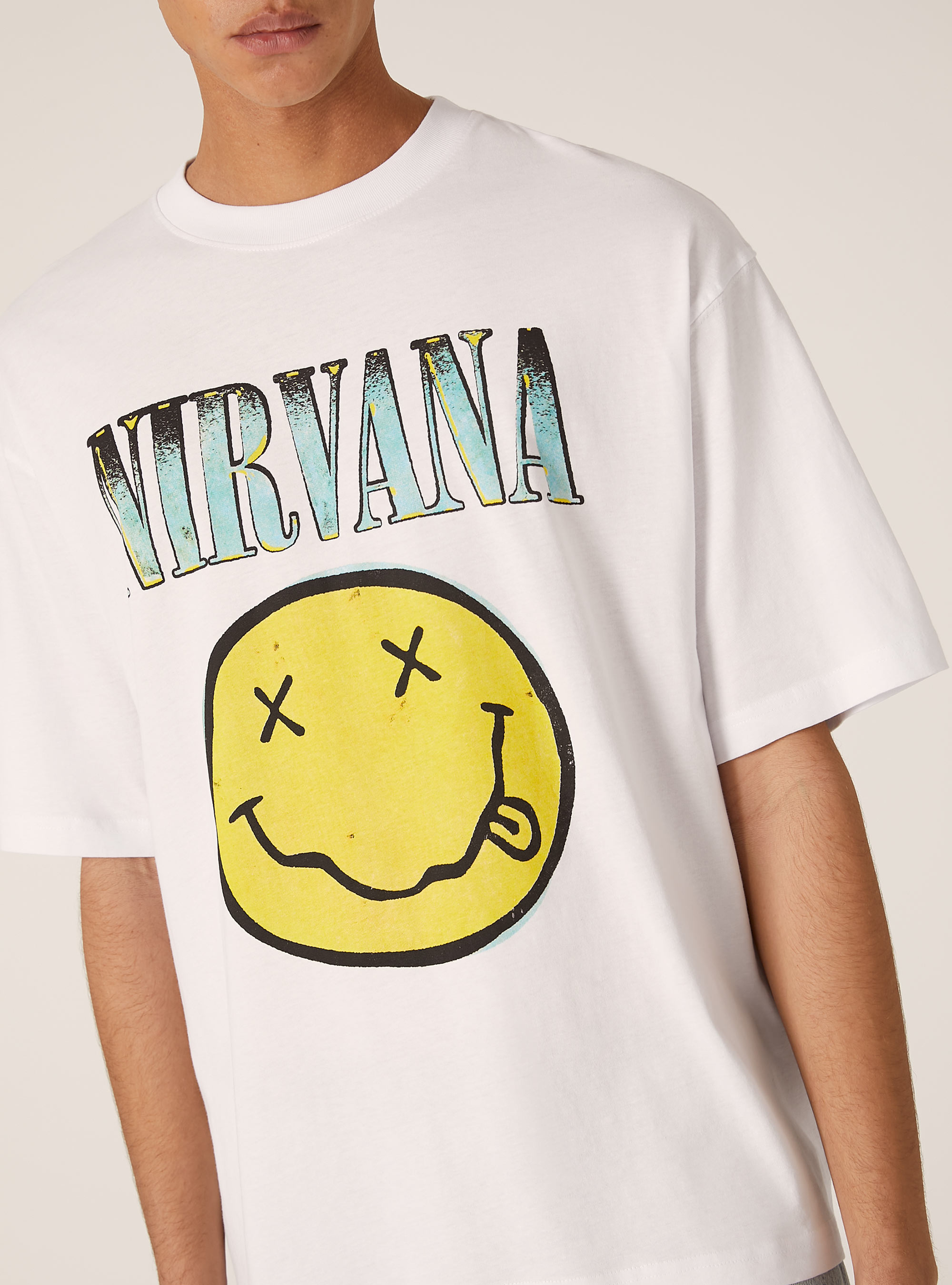 Nirvana / Alcott boxy fit T-shirt, WH3 WHITE