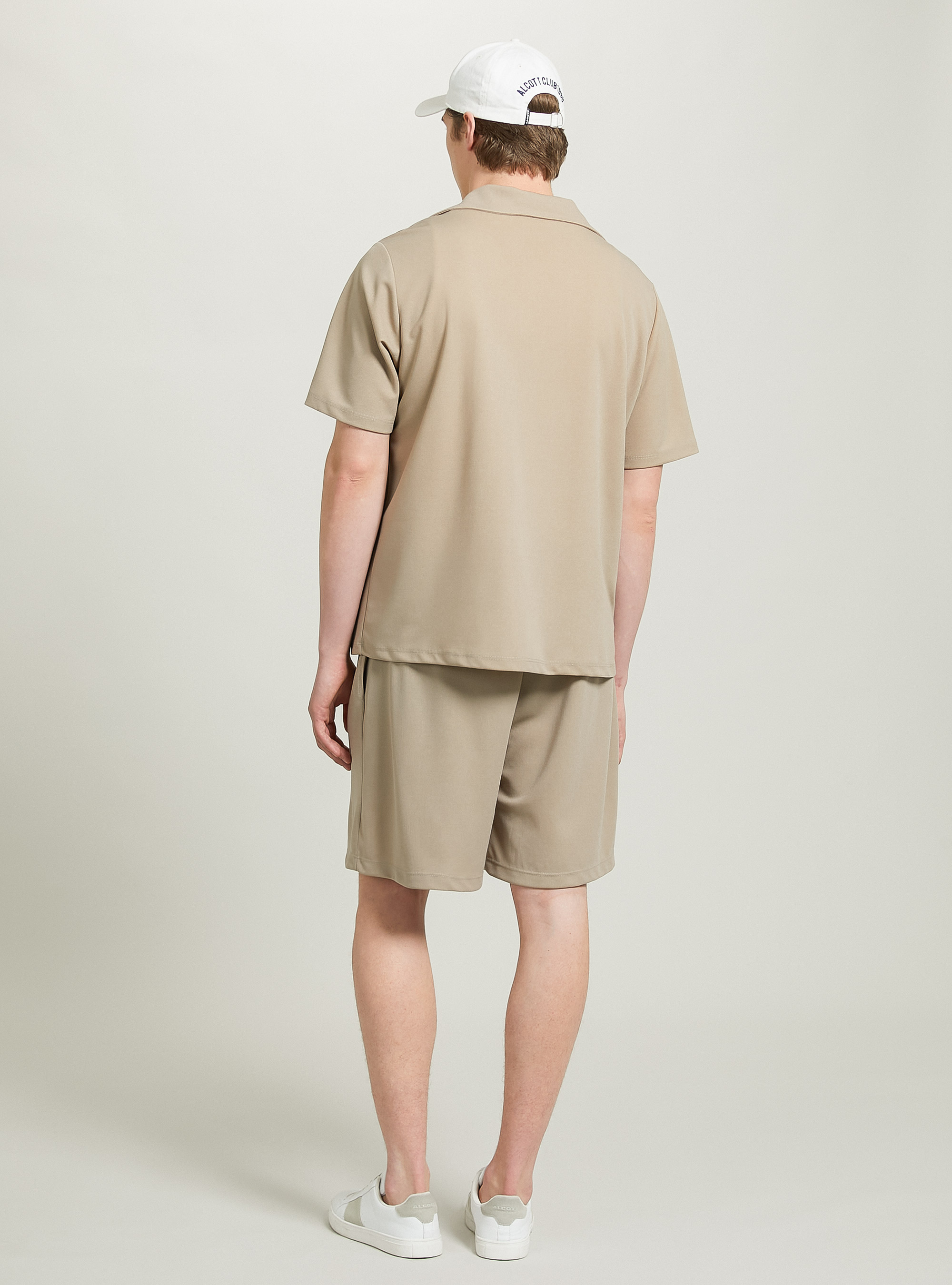 Oversize Bermuda Shorts with short sleeves, BG2 BEIGE MEDIUM