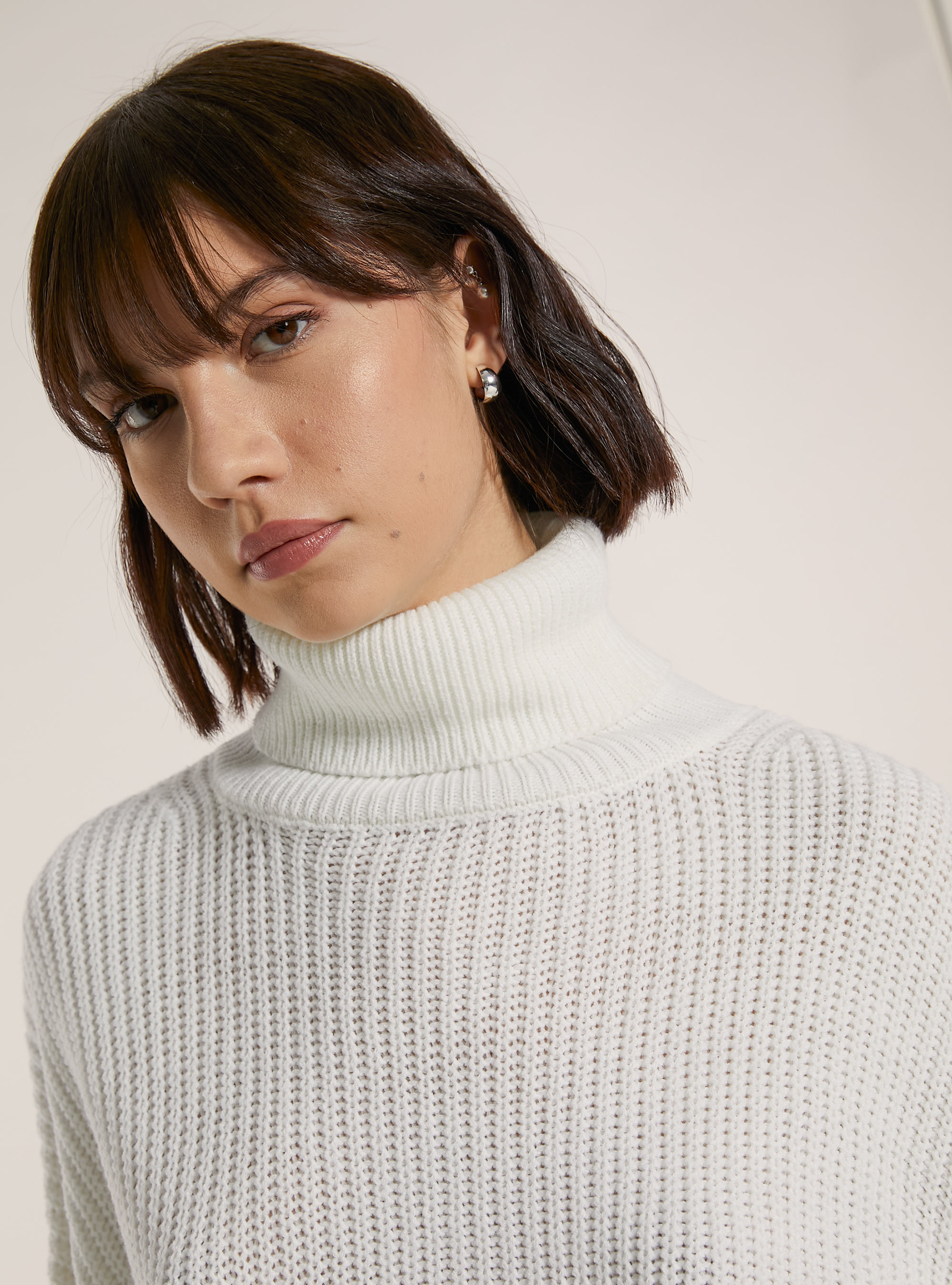 Maglia a collo alto, WH2 WHITE