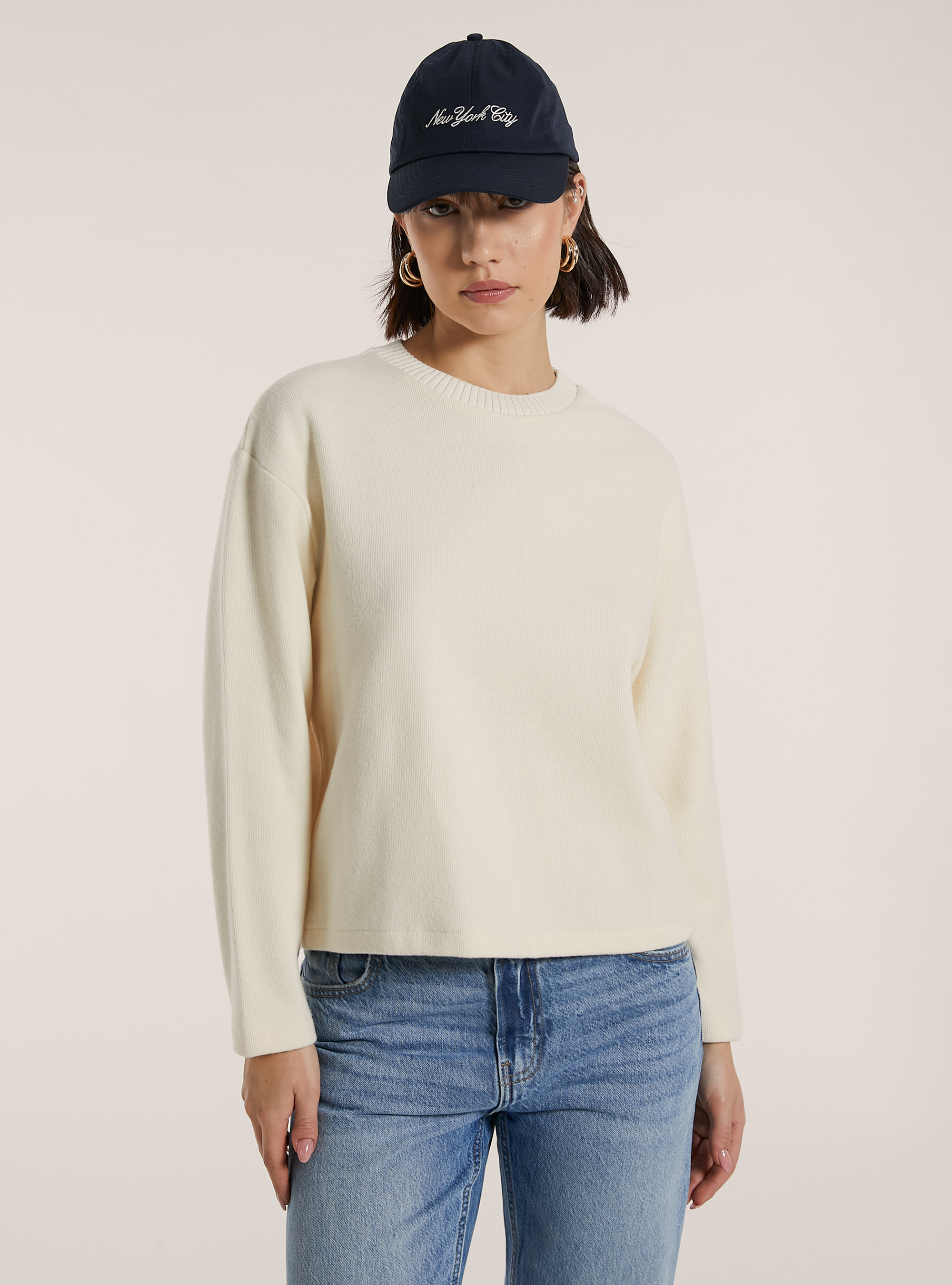 Pullover soft touch, WH1 OFF WHITE