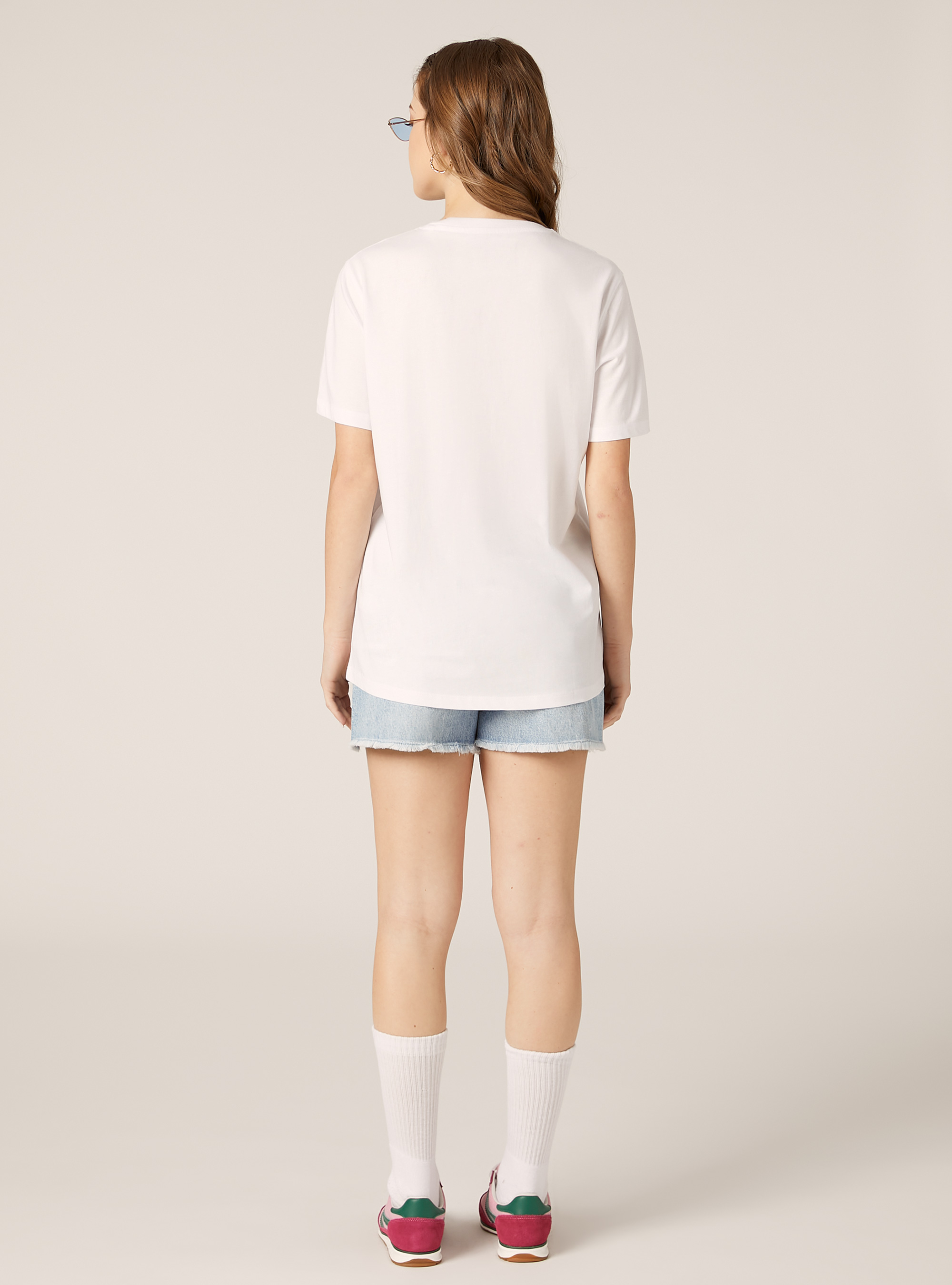 T-shirt with metallic print, WH3 WHITE