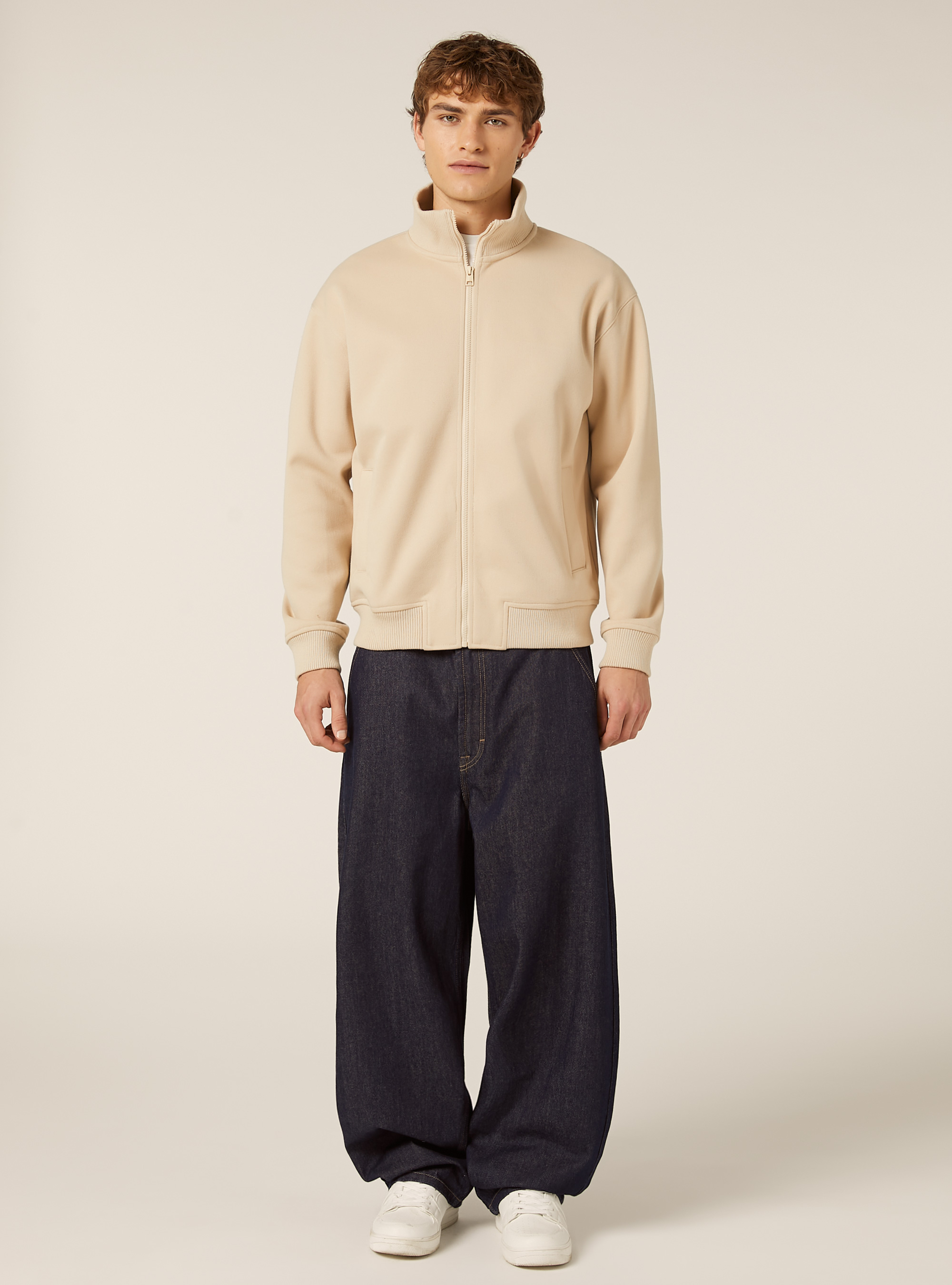 Half-zip jacket, BG3 BEIGE LIGHT