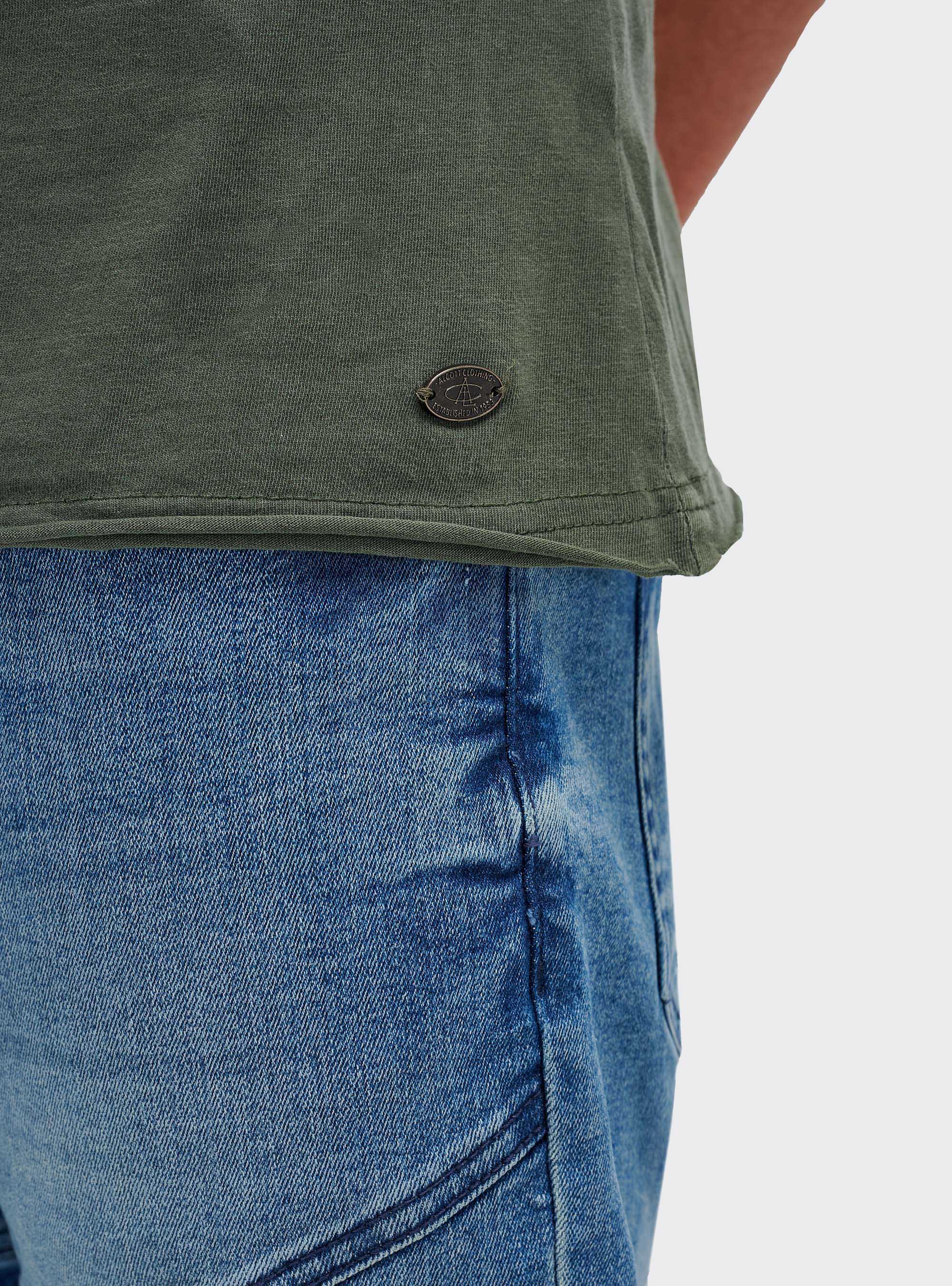 COLOR BLOCK T-SHIRT, KAKI