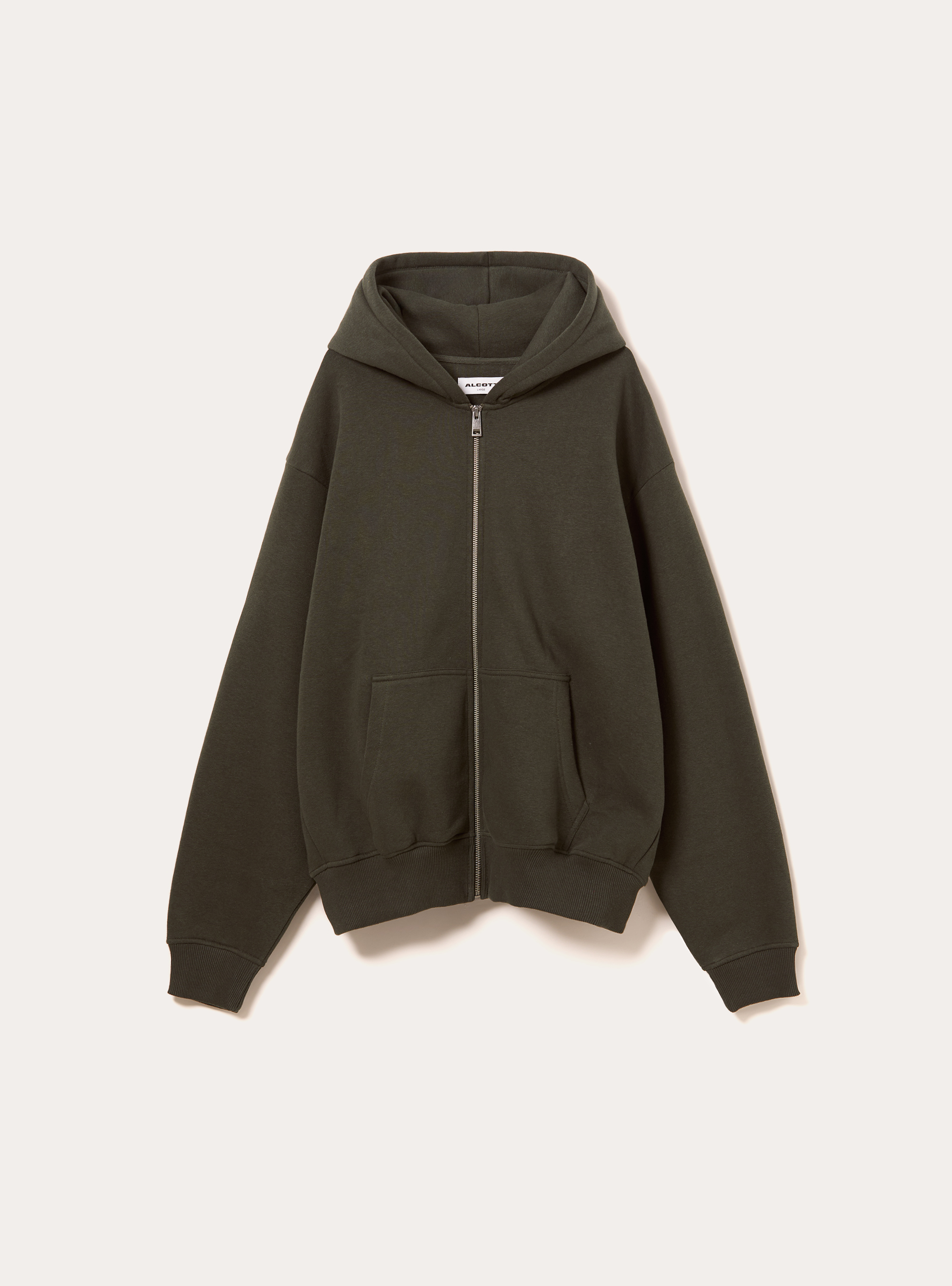 Boxy fit zip-up hoodie, KY1 KAKY DARK