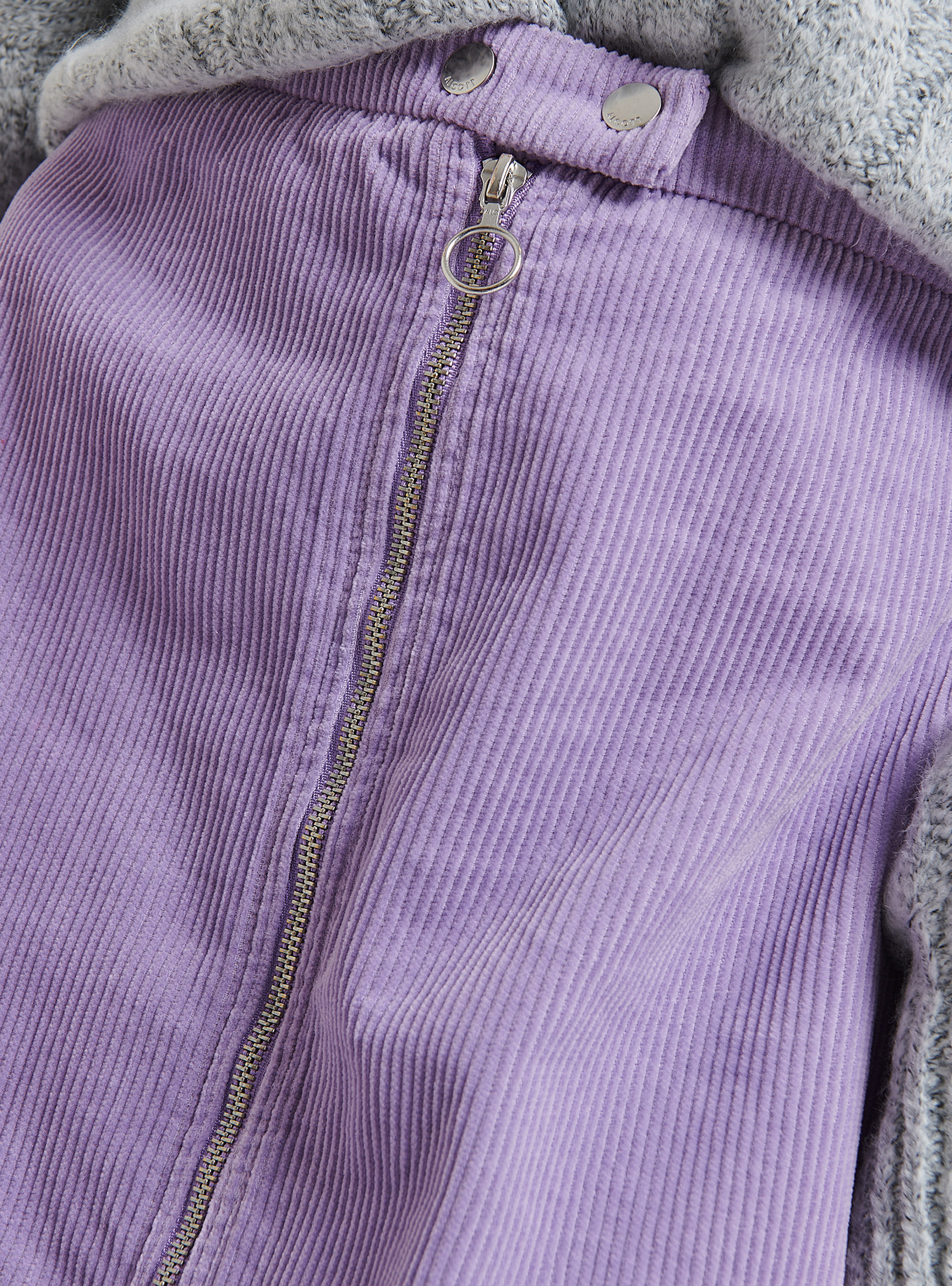 Corduroy miniskirt with zip, C4451 PURPLE