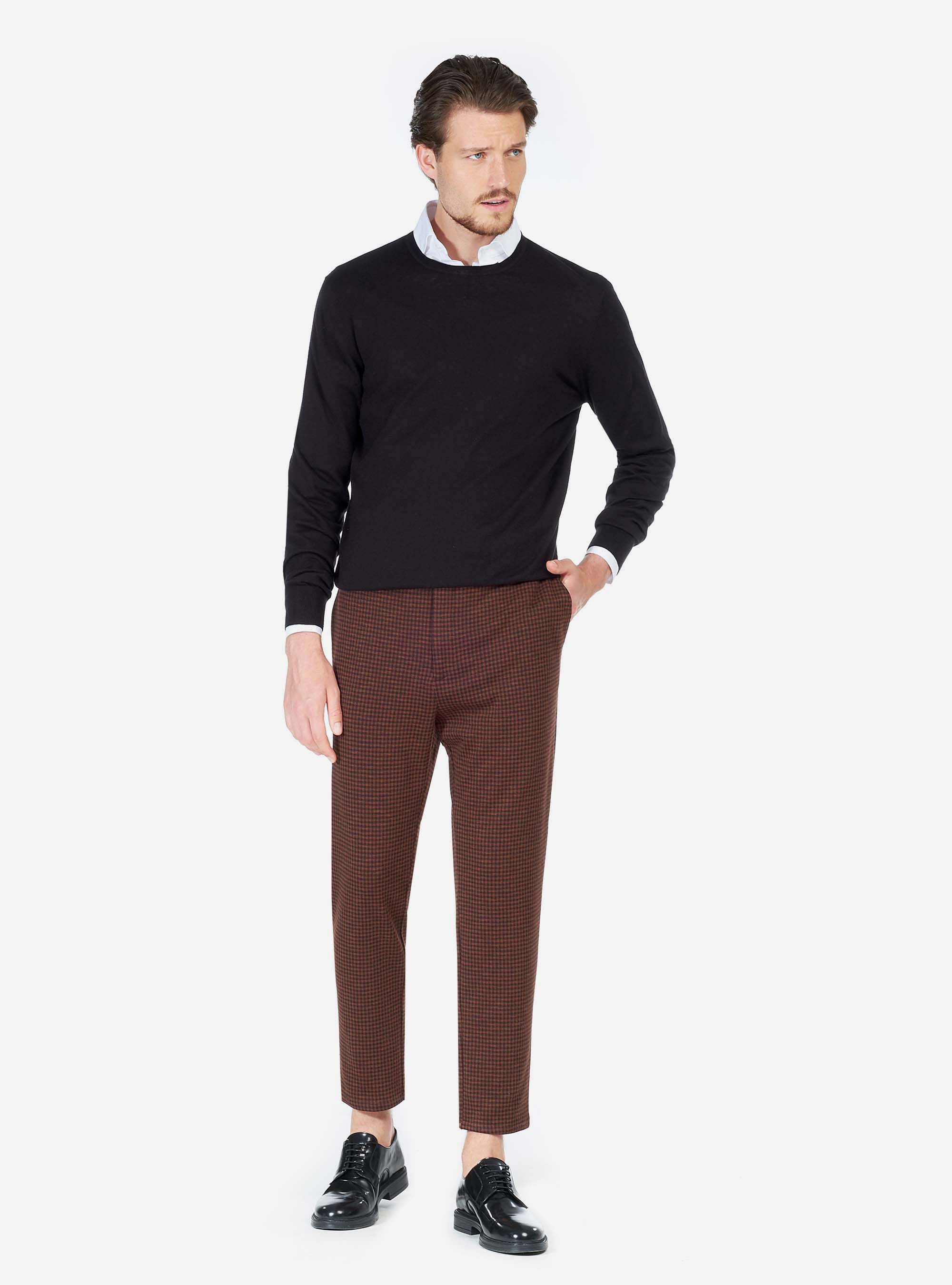 CHINO PANTS, BROWN