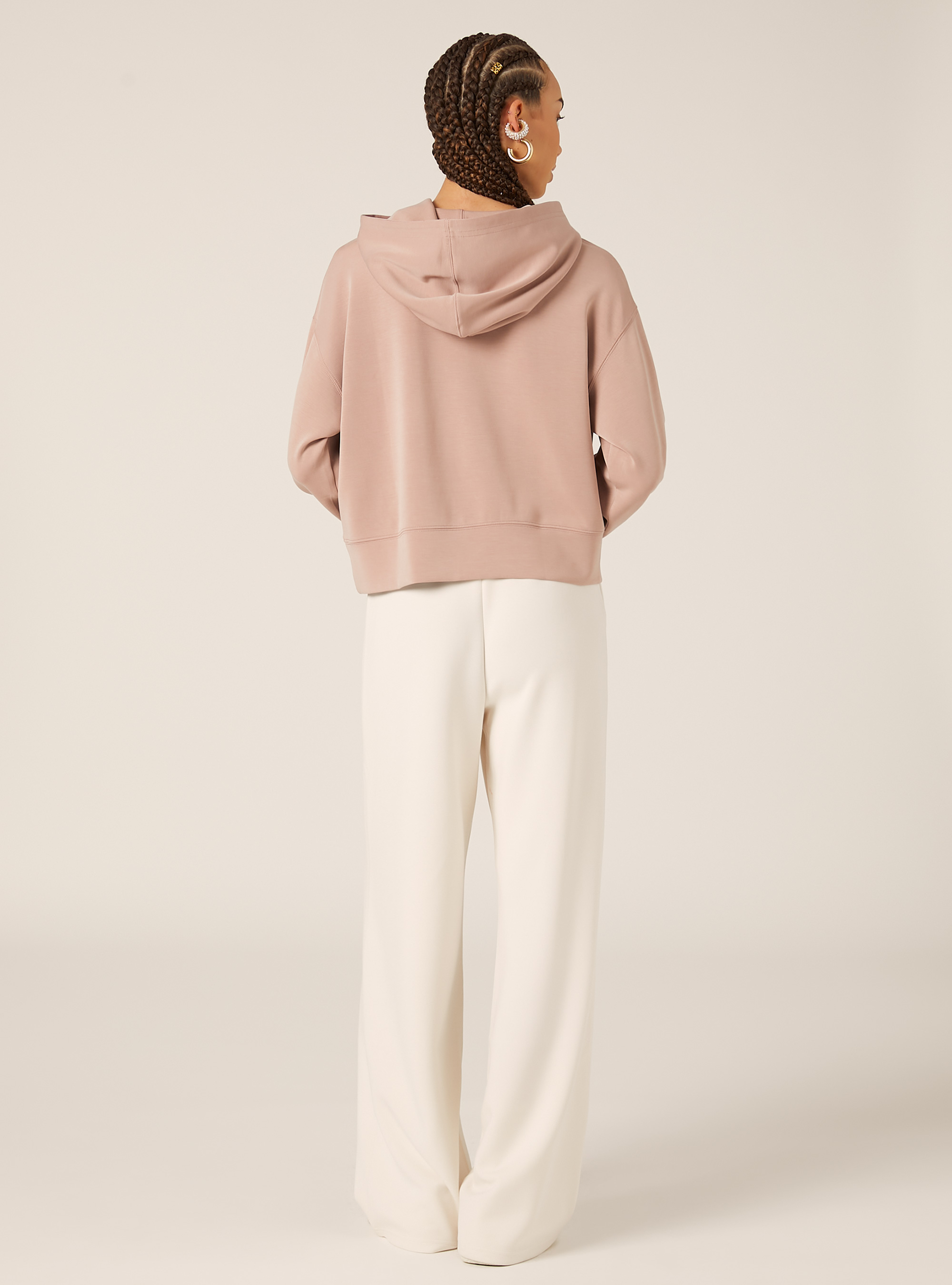 Pull court en molleton doux au toucher, PK2 PINK MEDIUM