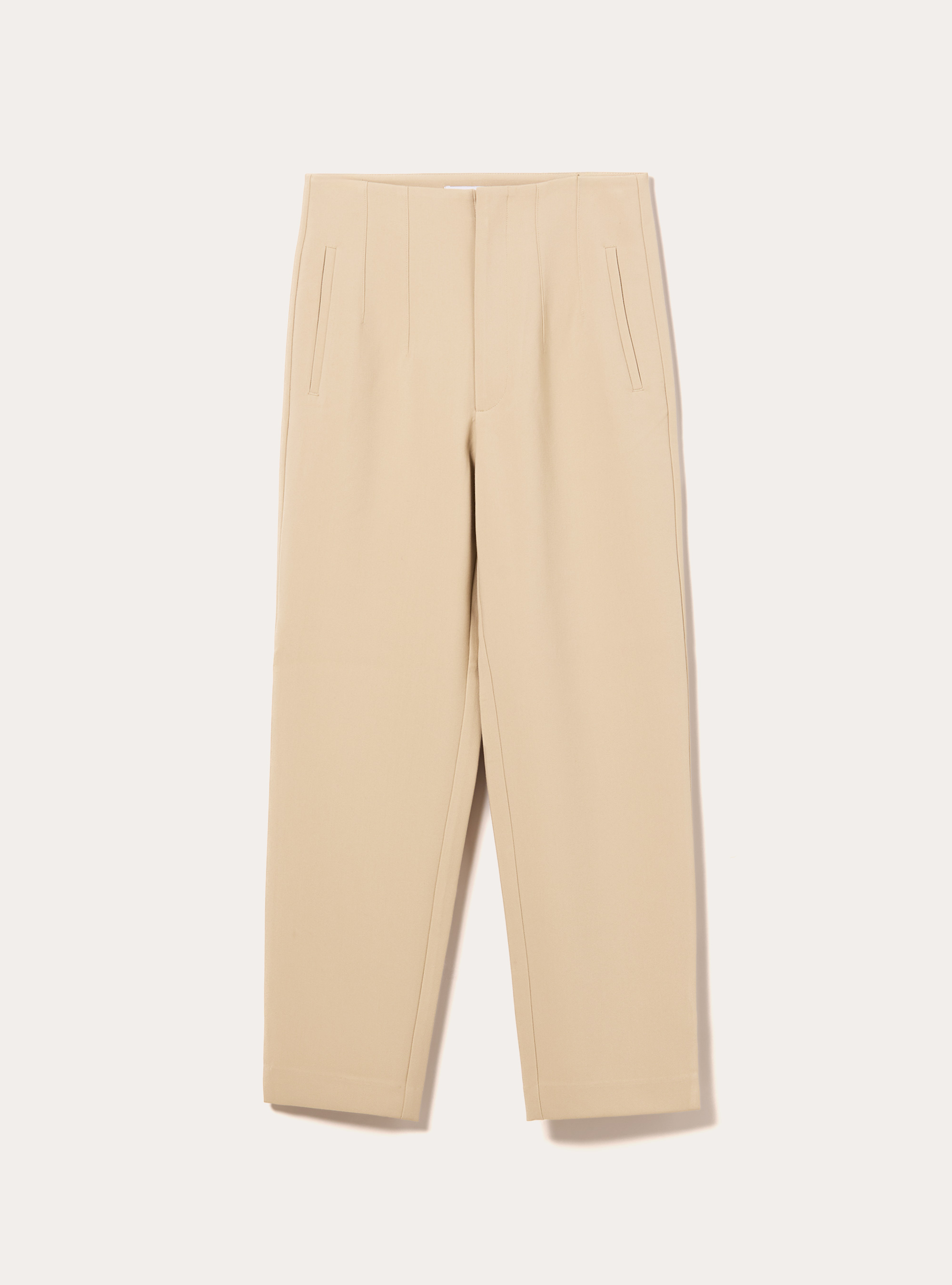 Plain trousers with pleats, BG2 BEIGE MEDIUM