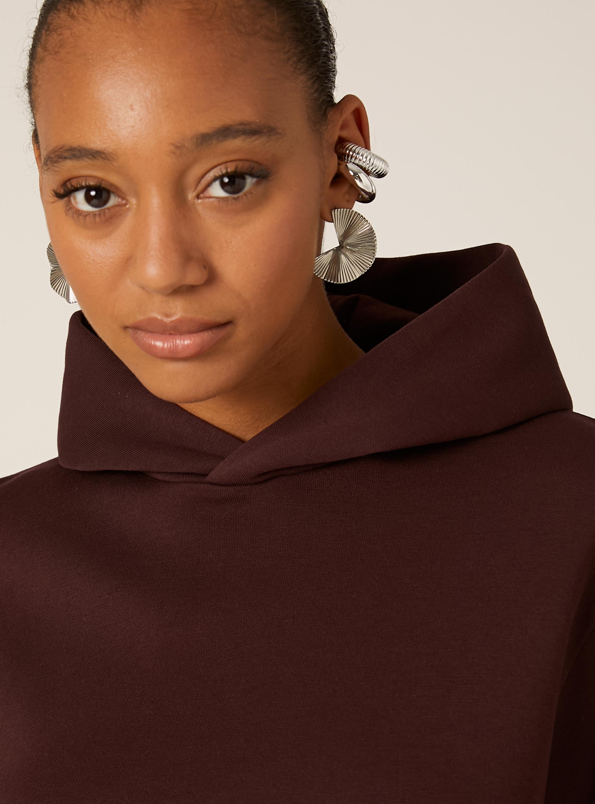 Sudadera oversize, BO1 BORDEAUX DARK