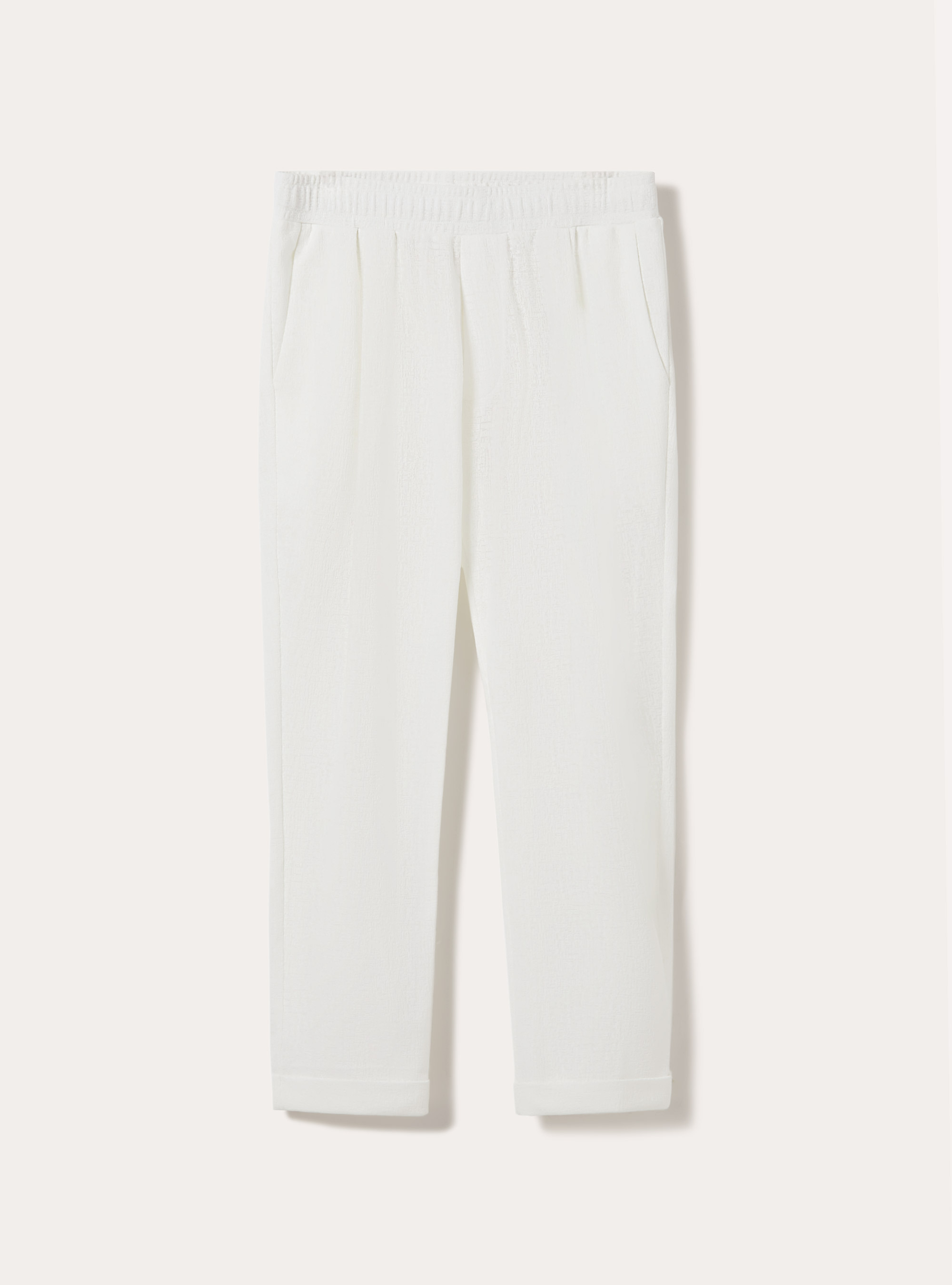 Textured and drawstring pants, WH1 OFF WHITE