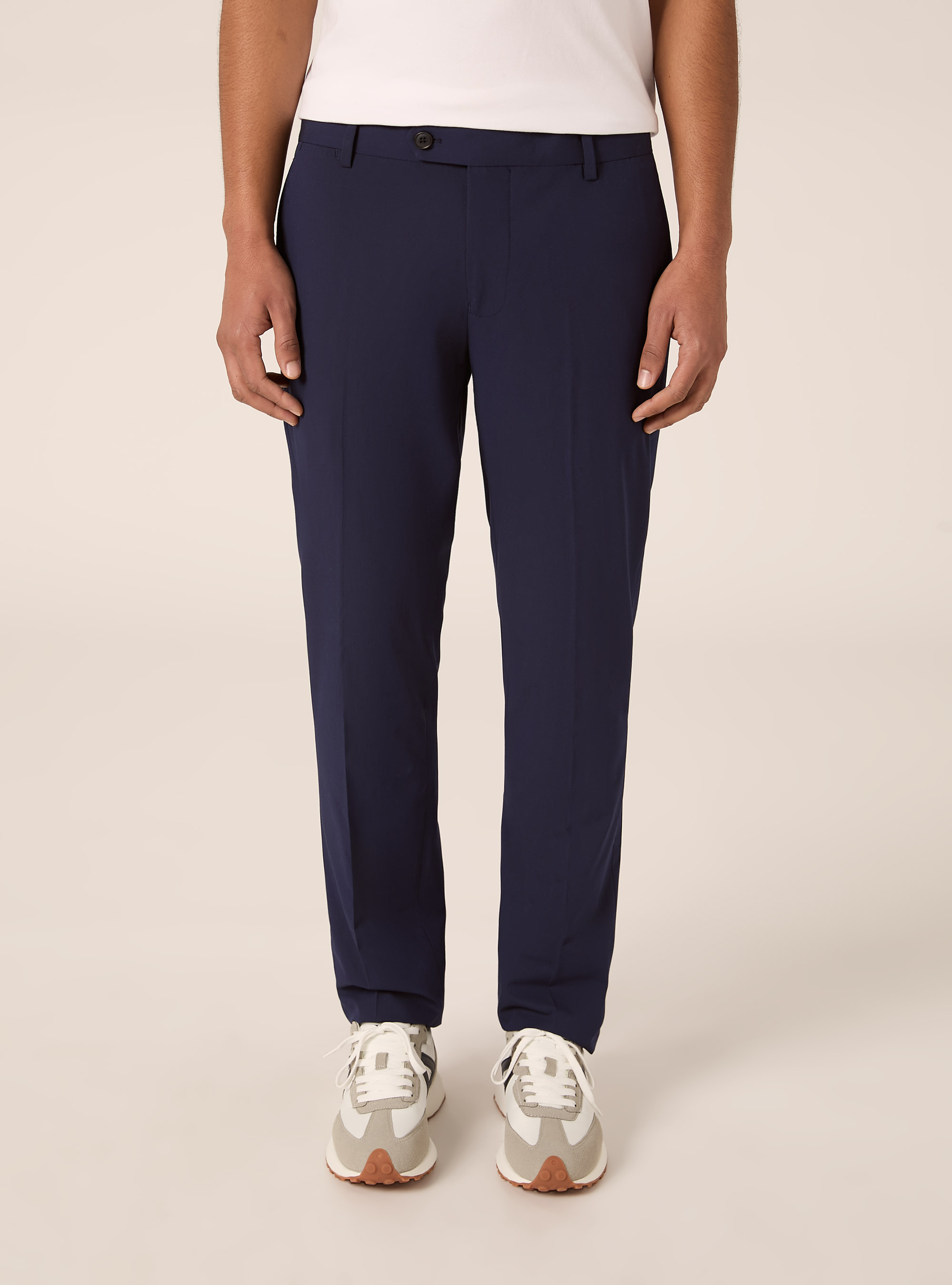 Plain trousers for suits, BL2 BLUE MEDIUM