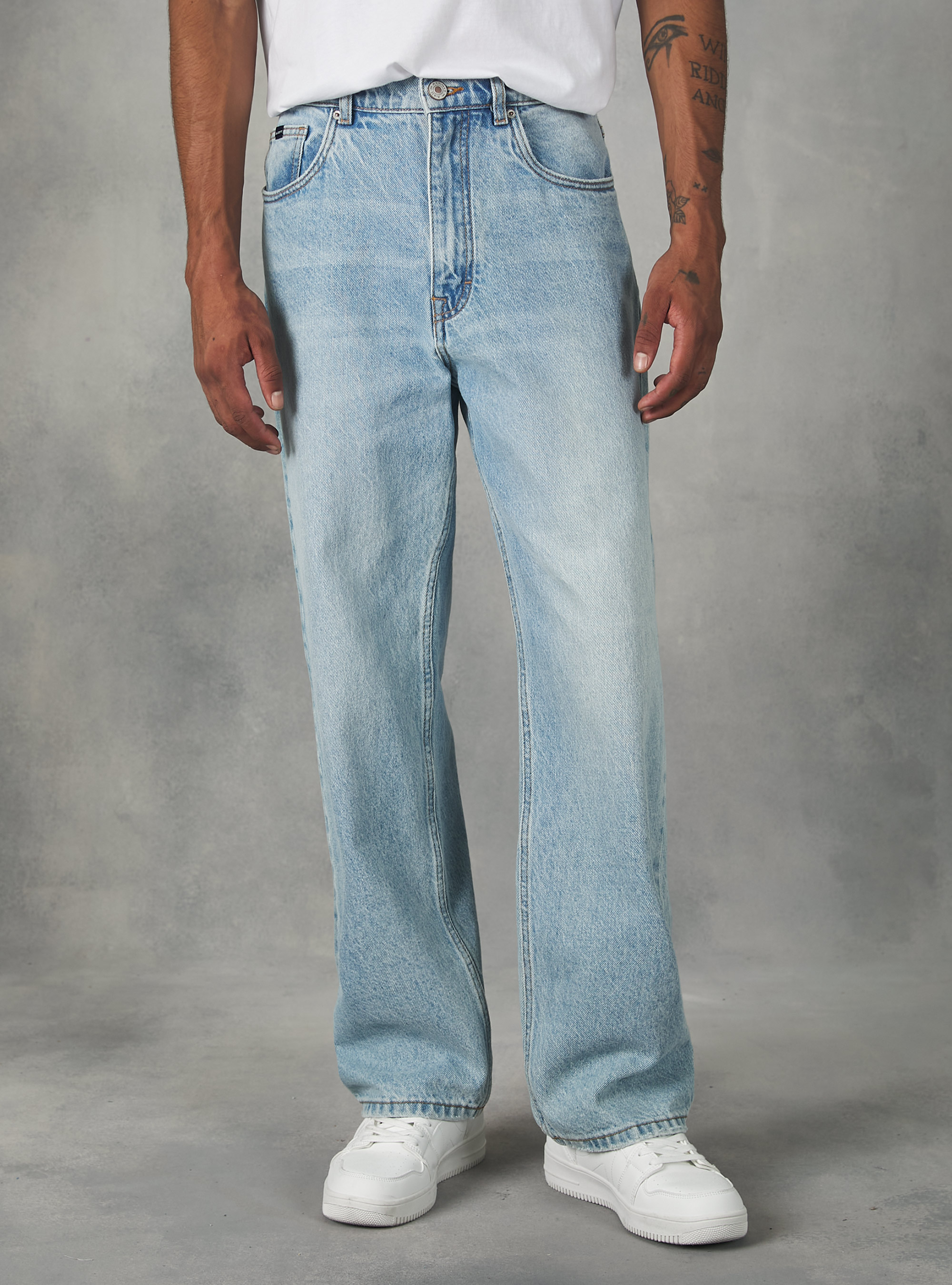 Loose-fit jeans, D006 AZURE