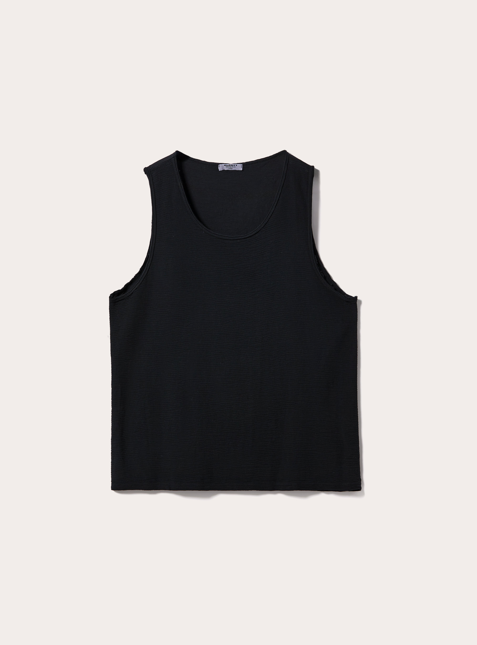 Linen-blend tank top, BK1 BLACK