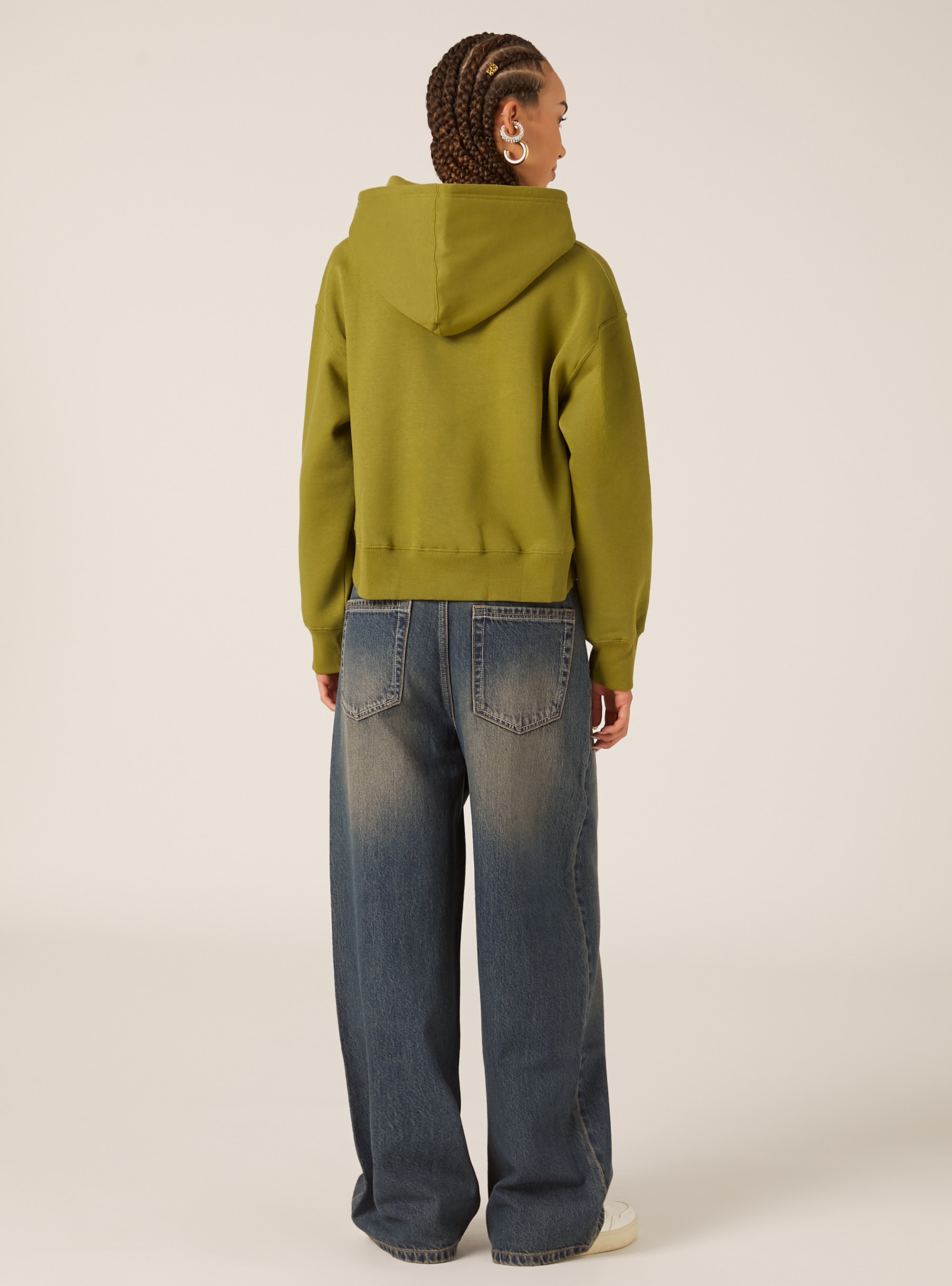 Sweat à capuche coupe boxy, GN2 GREEN MEDIUM