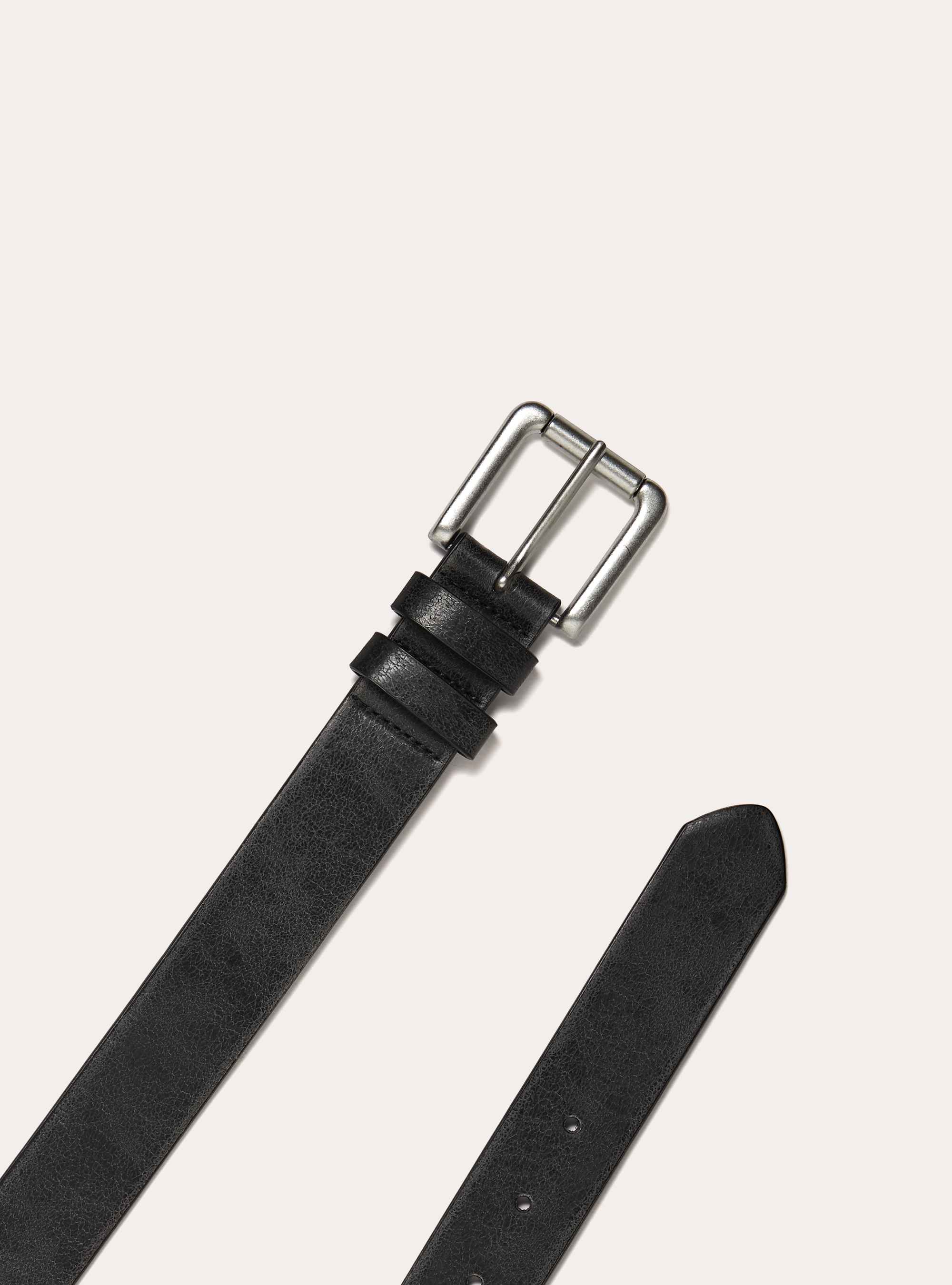 Gürtel mit rechteckiger Schnalle in Wascheffekt, BK1 BLACK