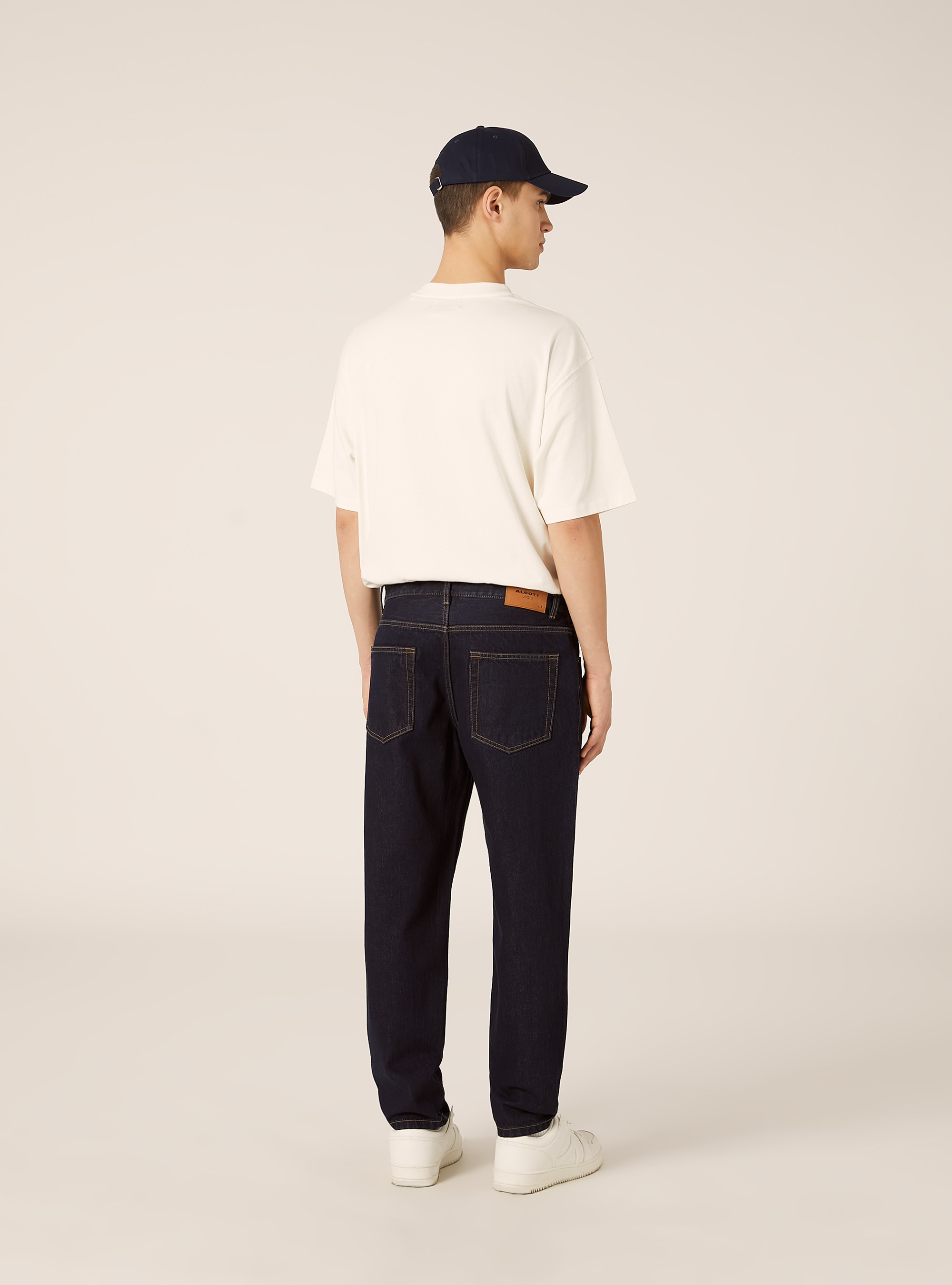 Pantaloni in denim loose fit, D001 DEEP BLUE