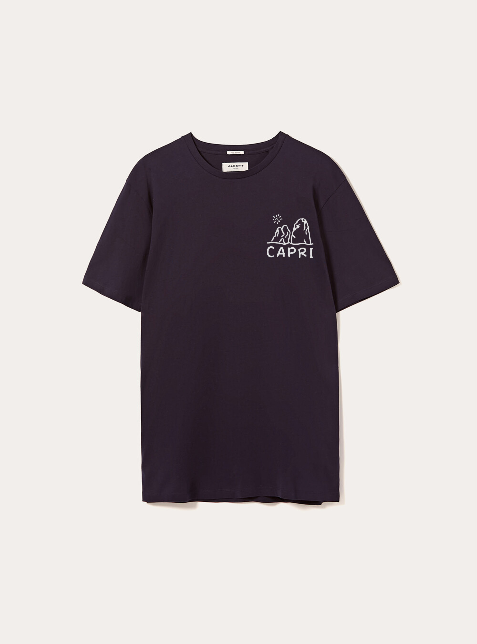 T-shirt with Souvenir Capri print, NA1 NAVY DARK