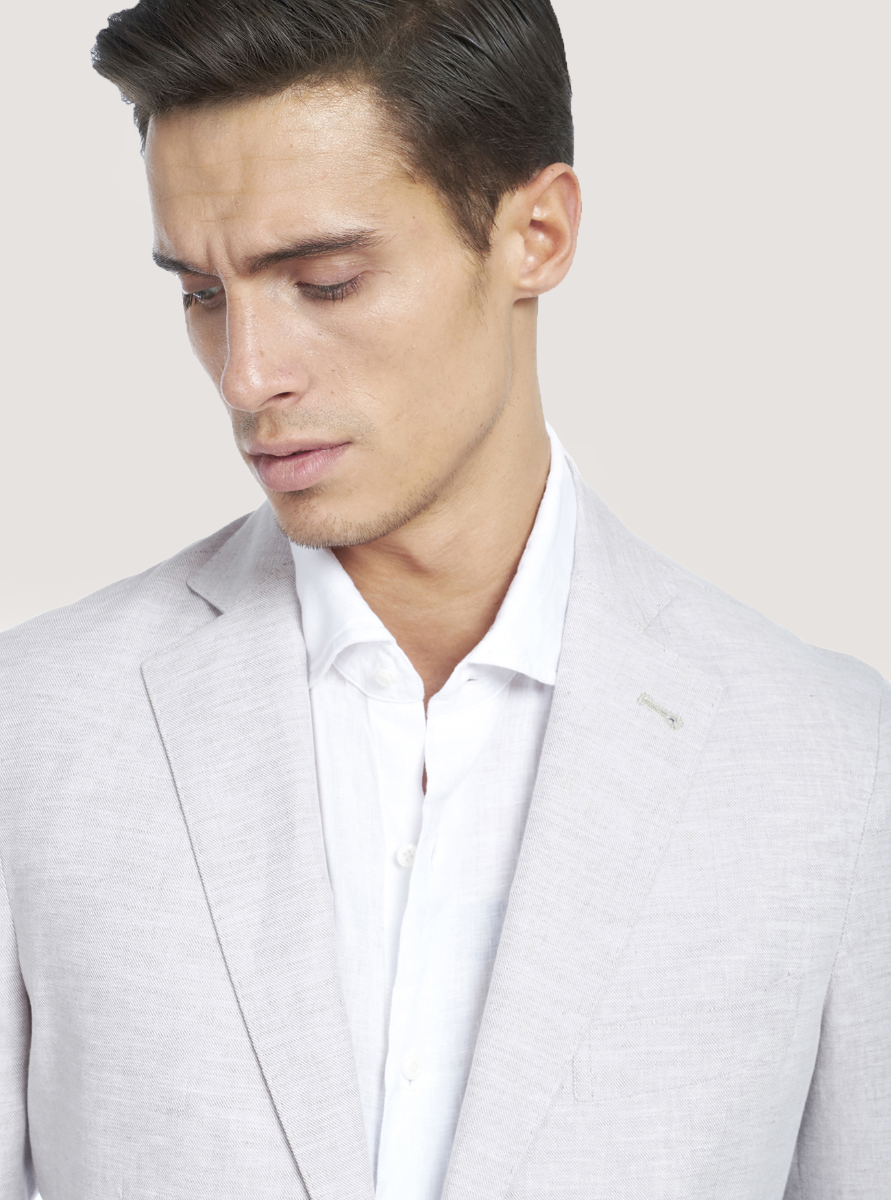 Linen Blend Jacket, SAND
