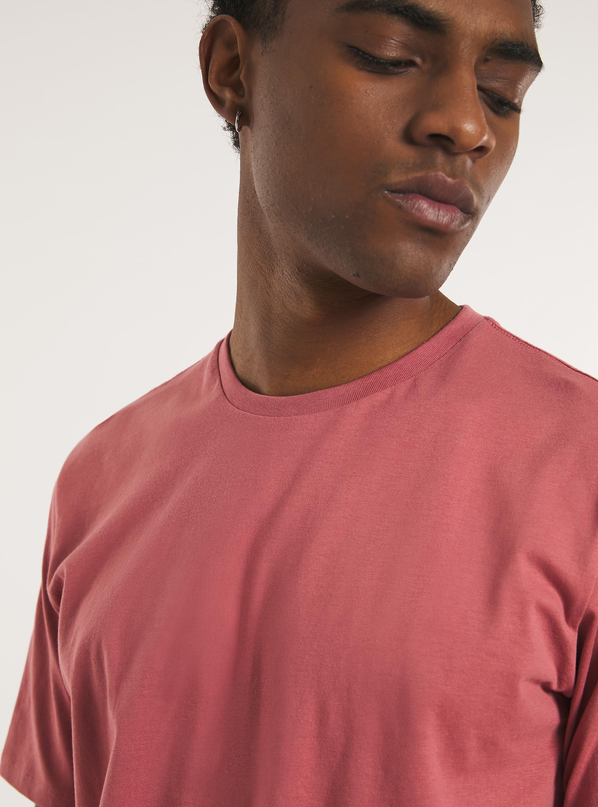 T-shirt en coton à col ras du cou, PK1 PINK DARK