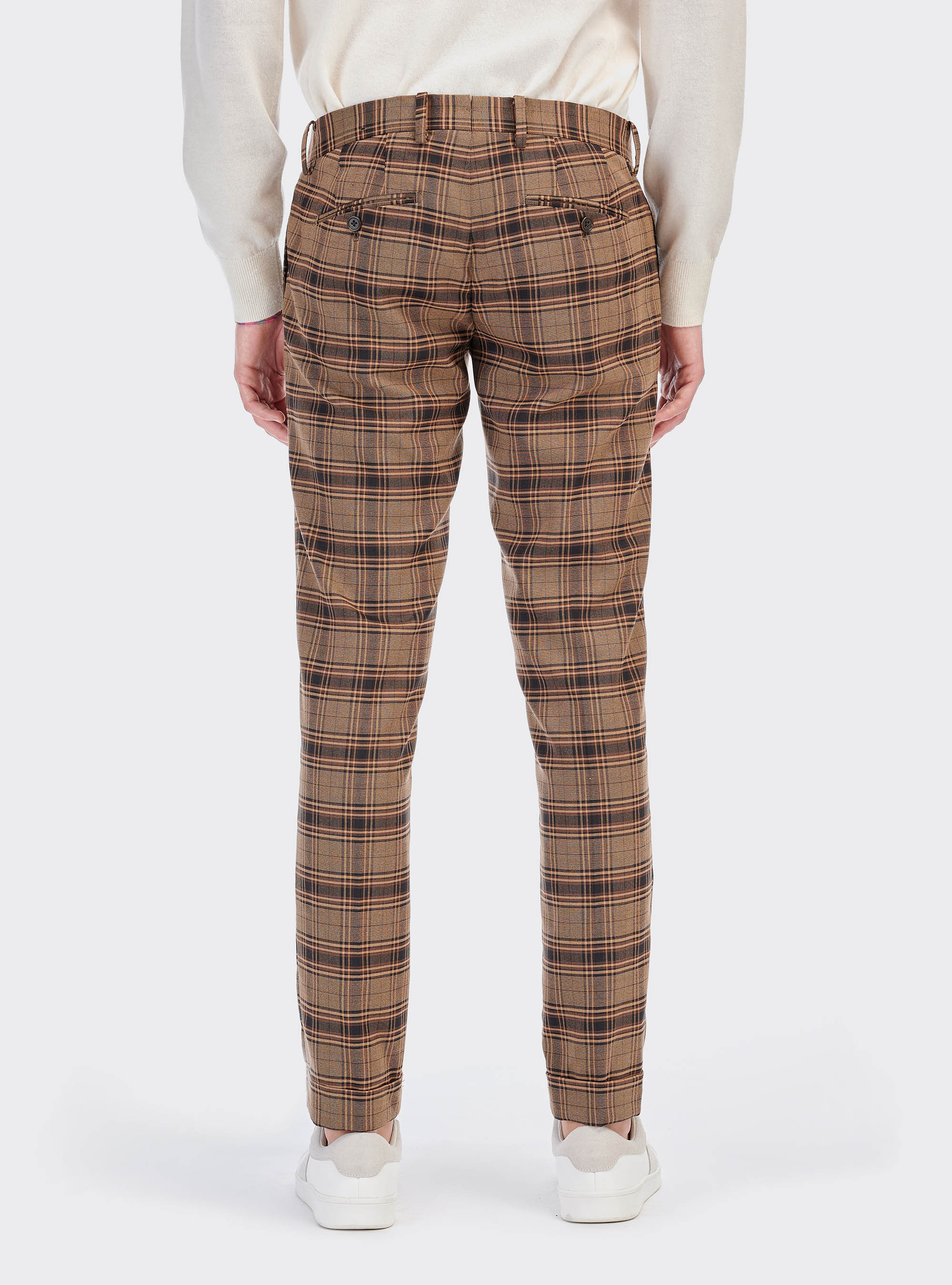 Pantalone fantasia principe di galles, C507 BROWN