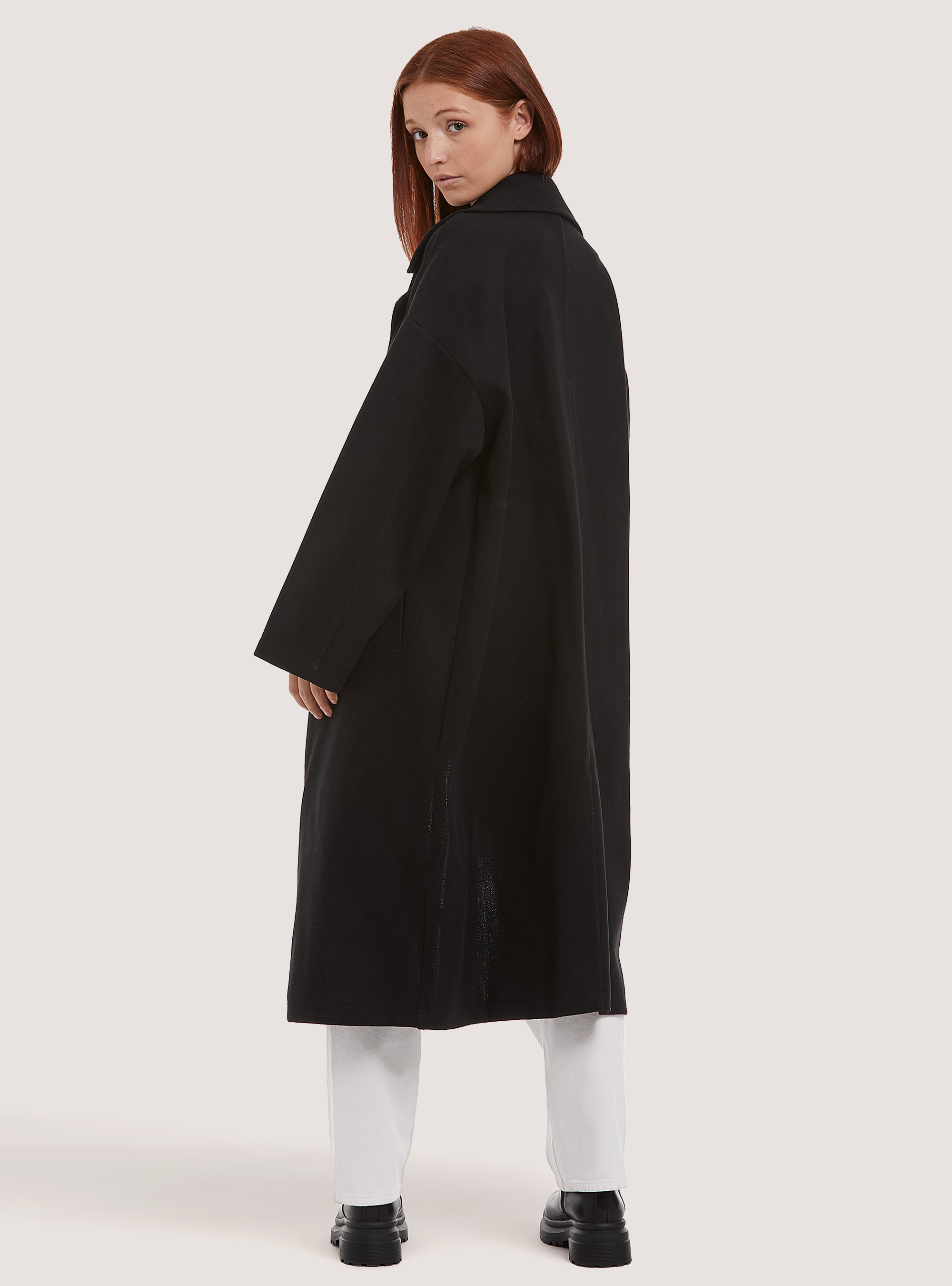 Cappotto oversize maglia garzata