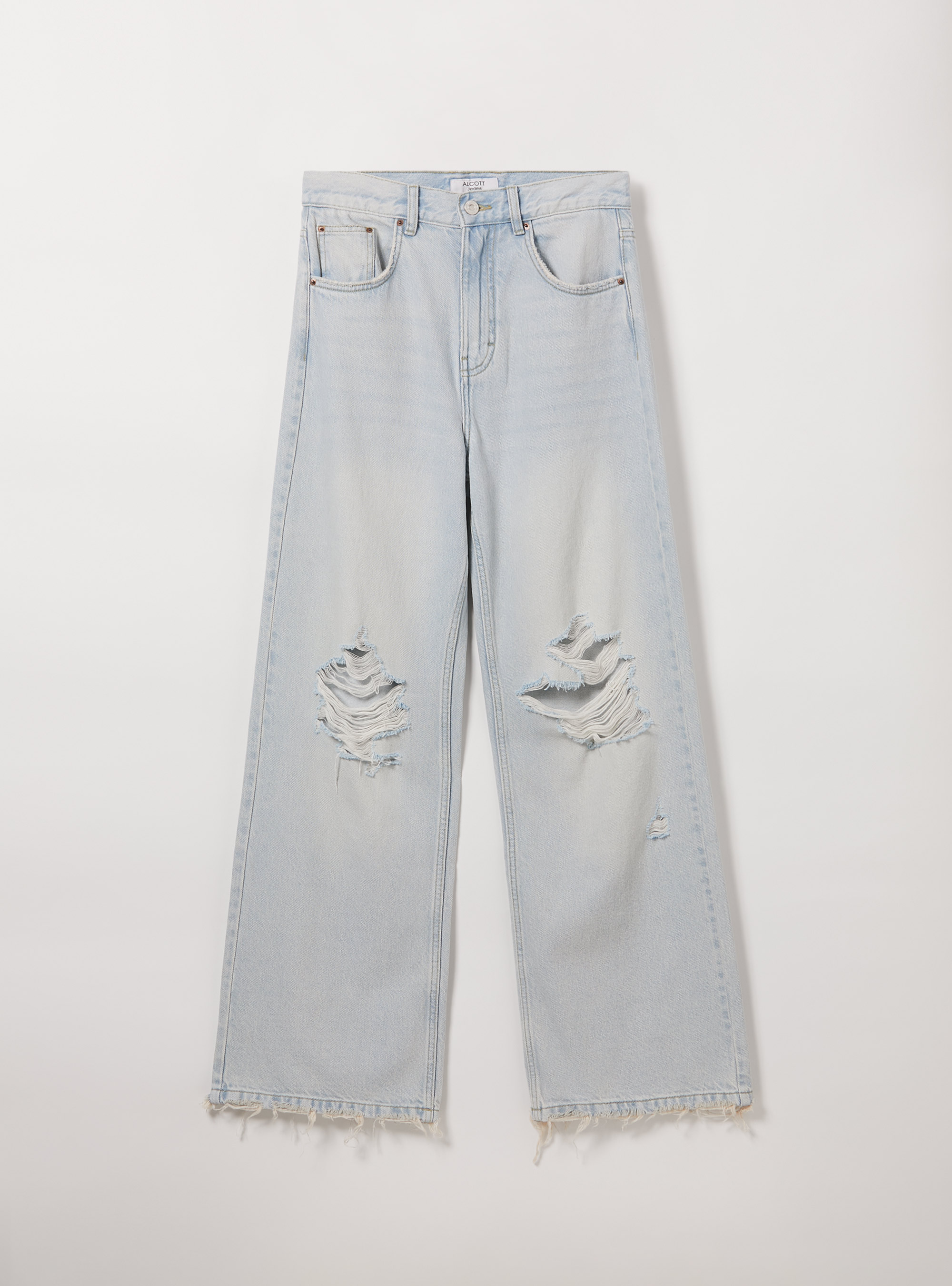 【BAON】Ryoneta Bijo Washing Wide Denim Pants DIRTY WASHED WIDE DENIM PANTS WHITE – Coton Bleu